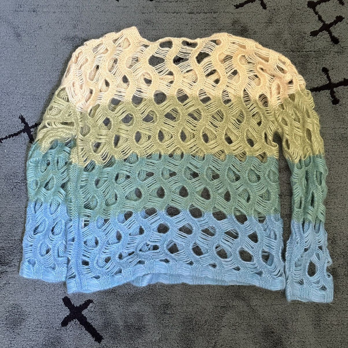 Enrico Coveri Vintage Enrico Coveri Open Knit Mohair Sweater Size L / US 10 / IT 46 - 2 Thumbnail