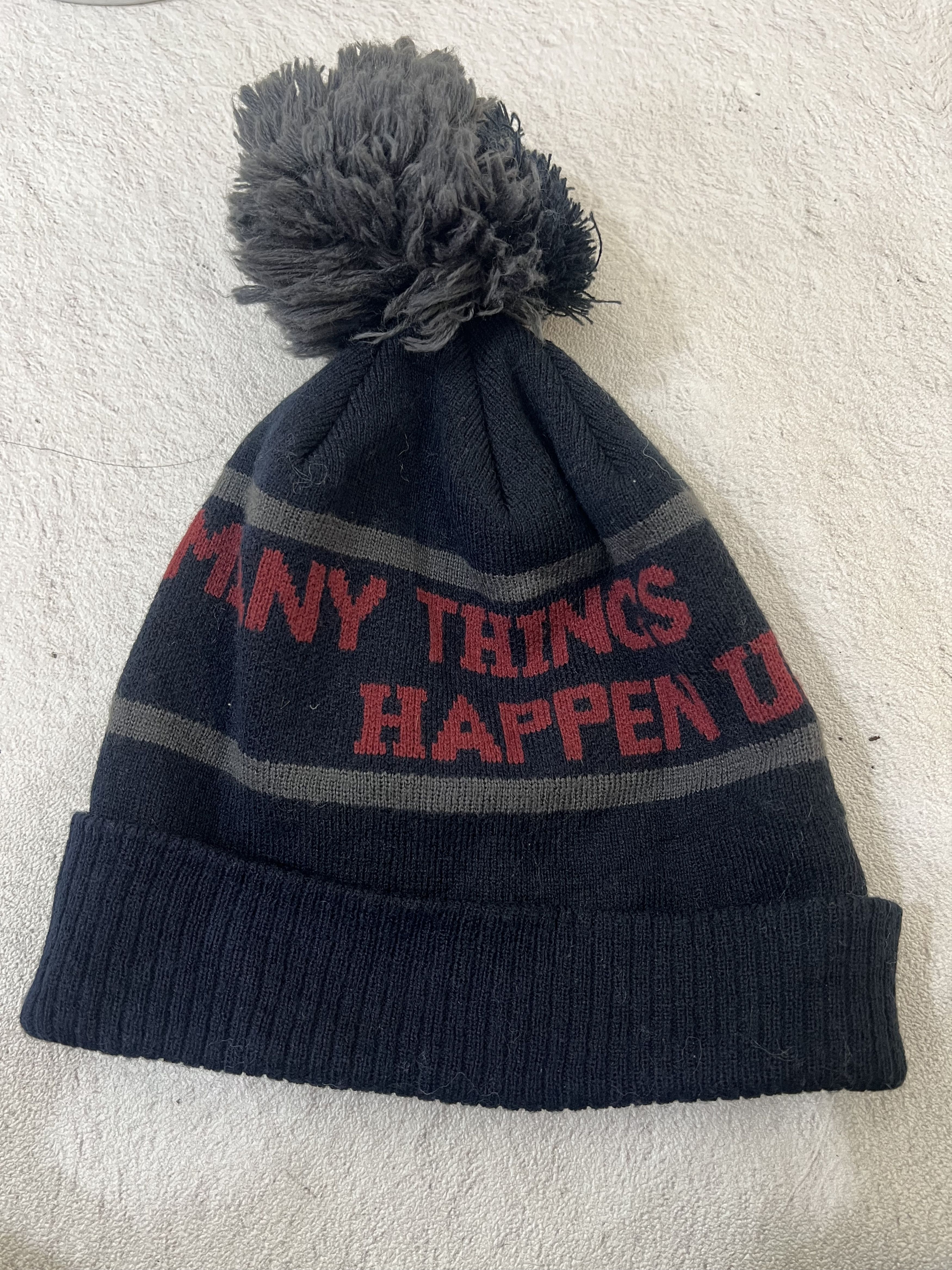 Japanese Brand 2000s Pierre Balmain Poem Knit Beanie Hat y2k Lgb Ifsix Size ONE SIZE - 6 Thumbnail