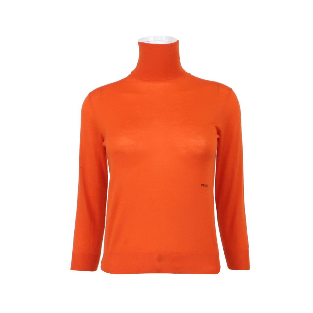 Prada Prada Orange Logo Turtleneck Sweater Size 36 Size XS / US 0-2 / IT 36-38 - 1 Thumbnail