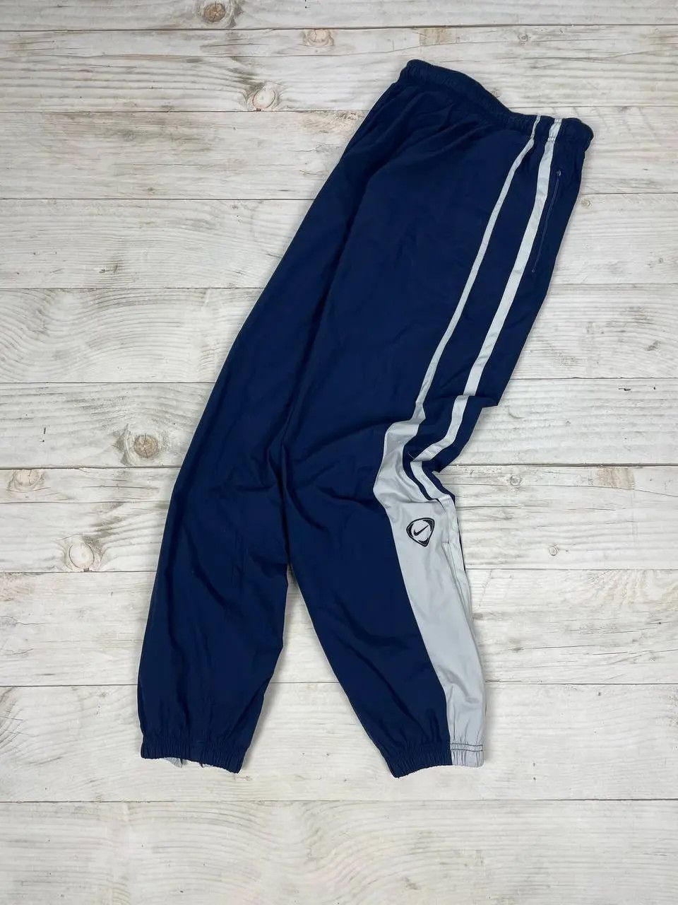 Nike Vintage Nike Track Pants 00s Swoosh Nylon Striped Size US 32 / EU 48 - 1 Thumbnail