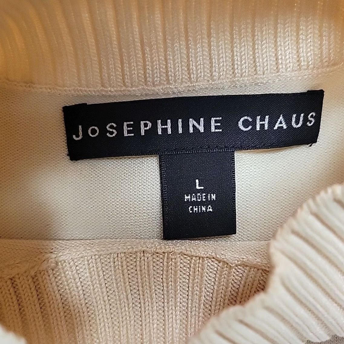 Vintage Josephine Chaus Top Women L Cream Sleeveless Silk Blend Classic Capsule Wardrobe Shirt Size L / US 10 / IT 46 - 3 Thumbnail