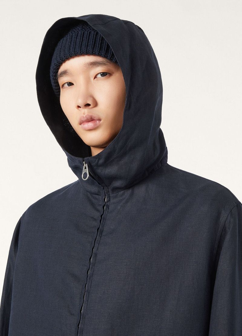 Loro Piana o1w1db10226 FAP0615 Dennis Blouson Jacket in Blue Size US L / EU 52-54 / 3 - 3 Thumbnail