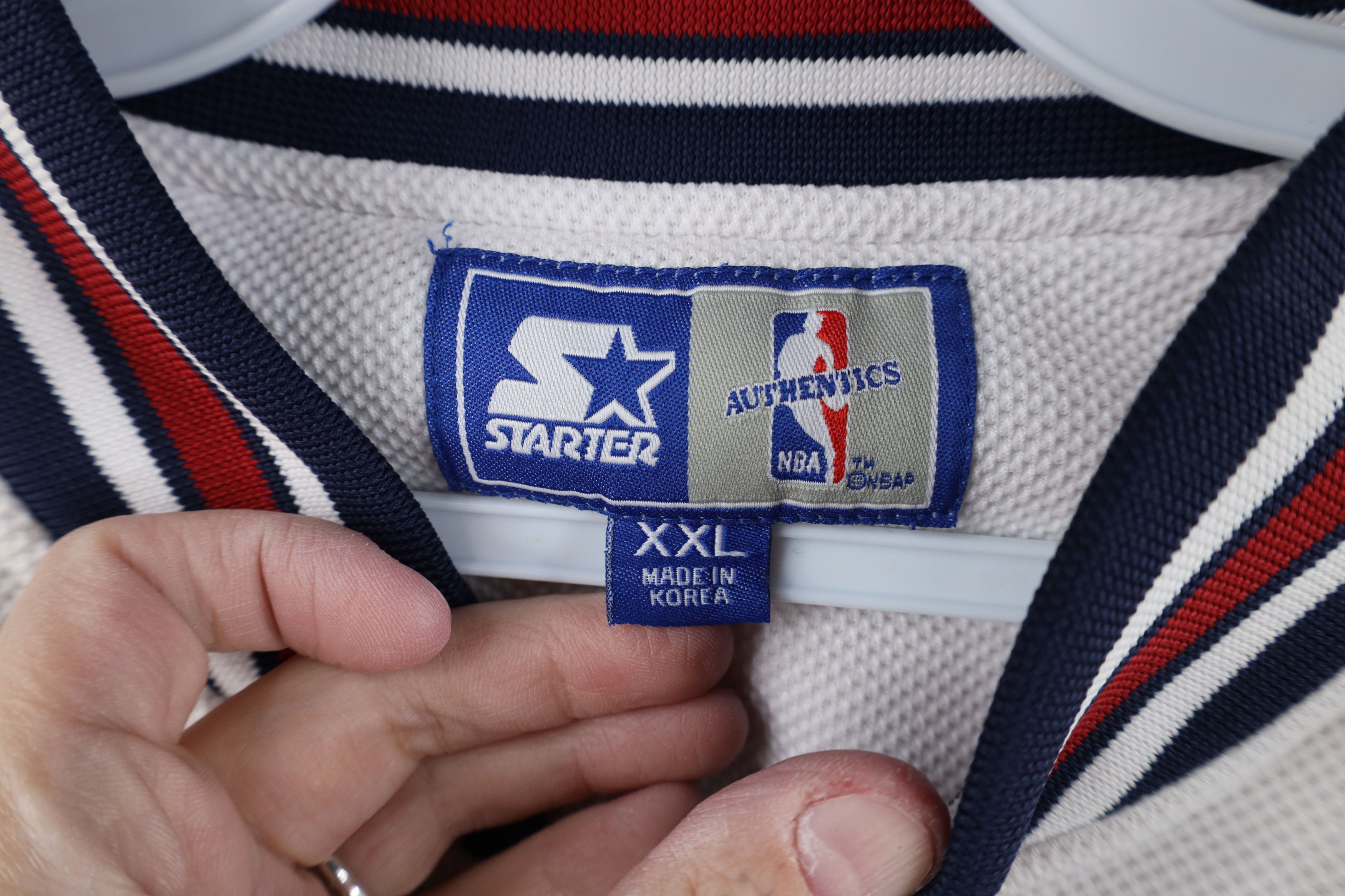 Starter Starter NBA Authentics Worn Eric Washington Warm Up Shirt Size US XXL / EU 58 / 5 - 11 Thumbnail