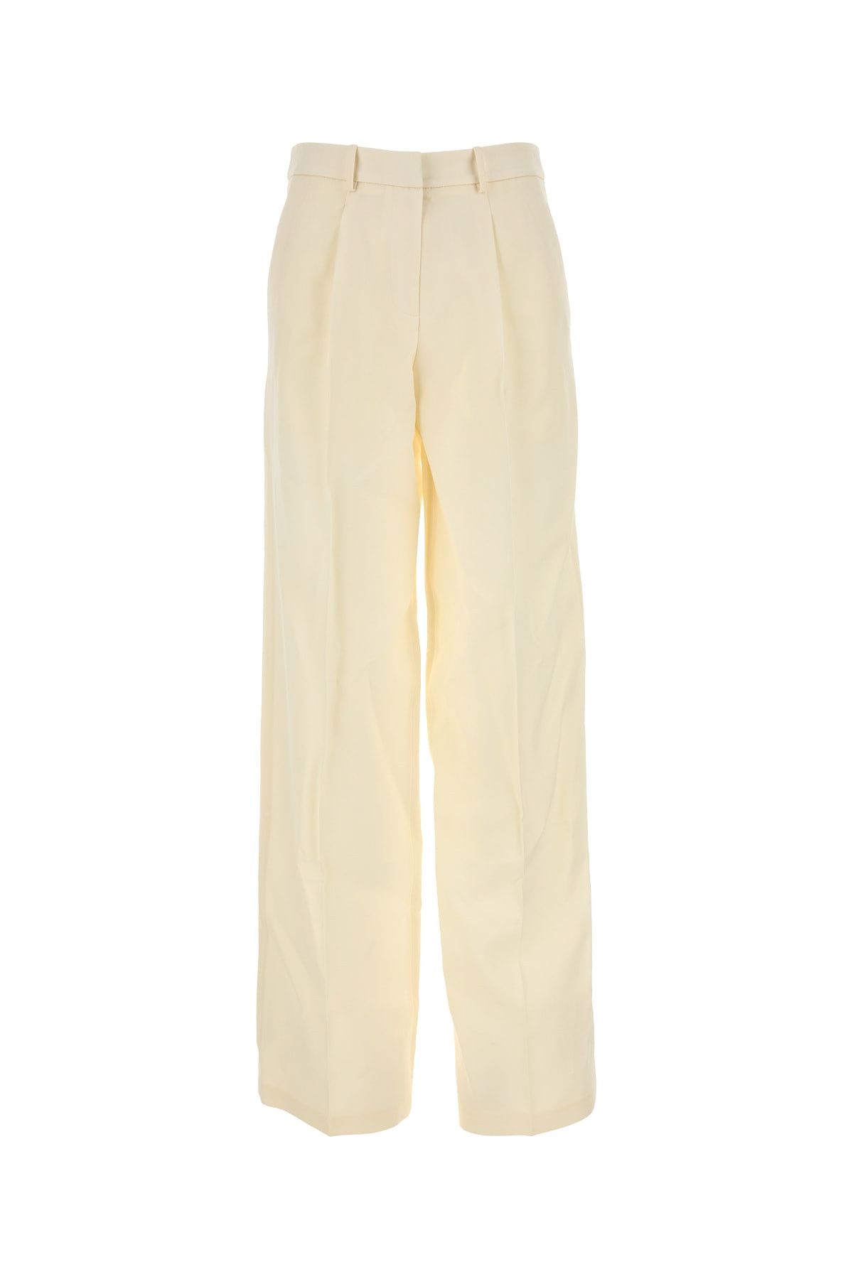 Magda Butrym Cream Wool Blend Wide-Leg Pant Size 27" / US 4 / IT 40 - 1 Thumbnail