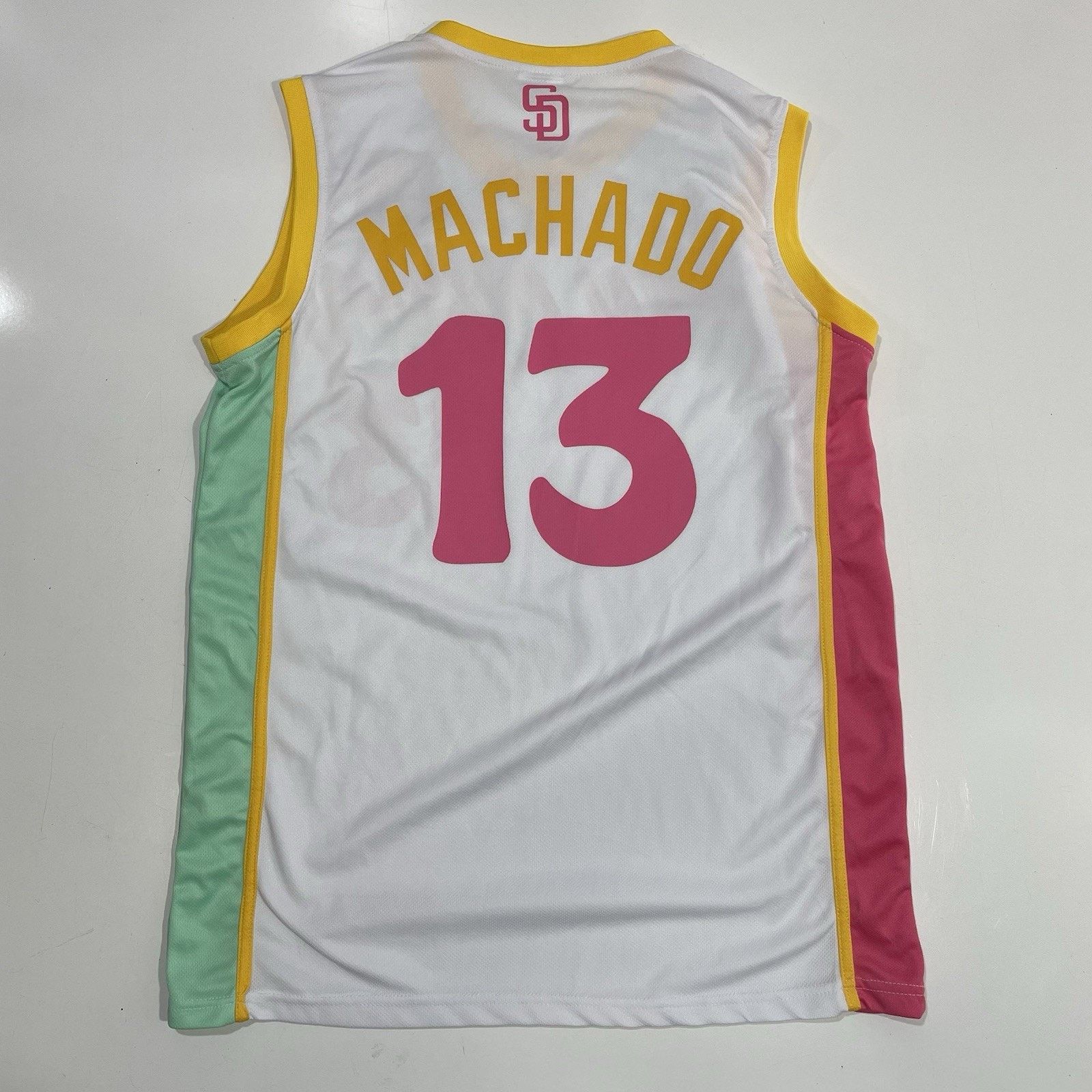 MLB Padres Manny Machado 13 City Connect Basketball Jersey M SGA Size US M / EU 48-50 / 2 - 6 Thumbnail