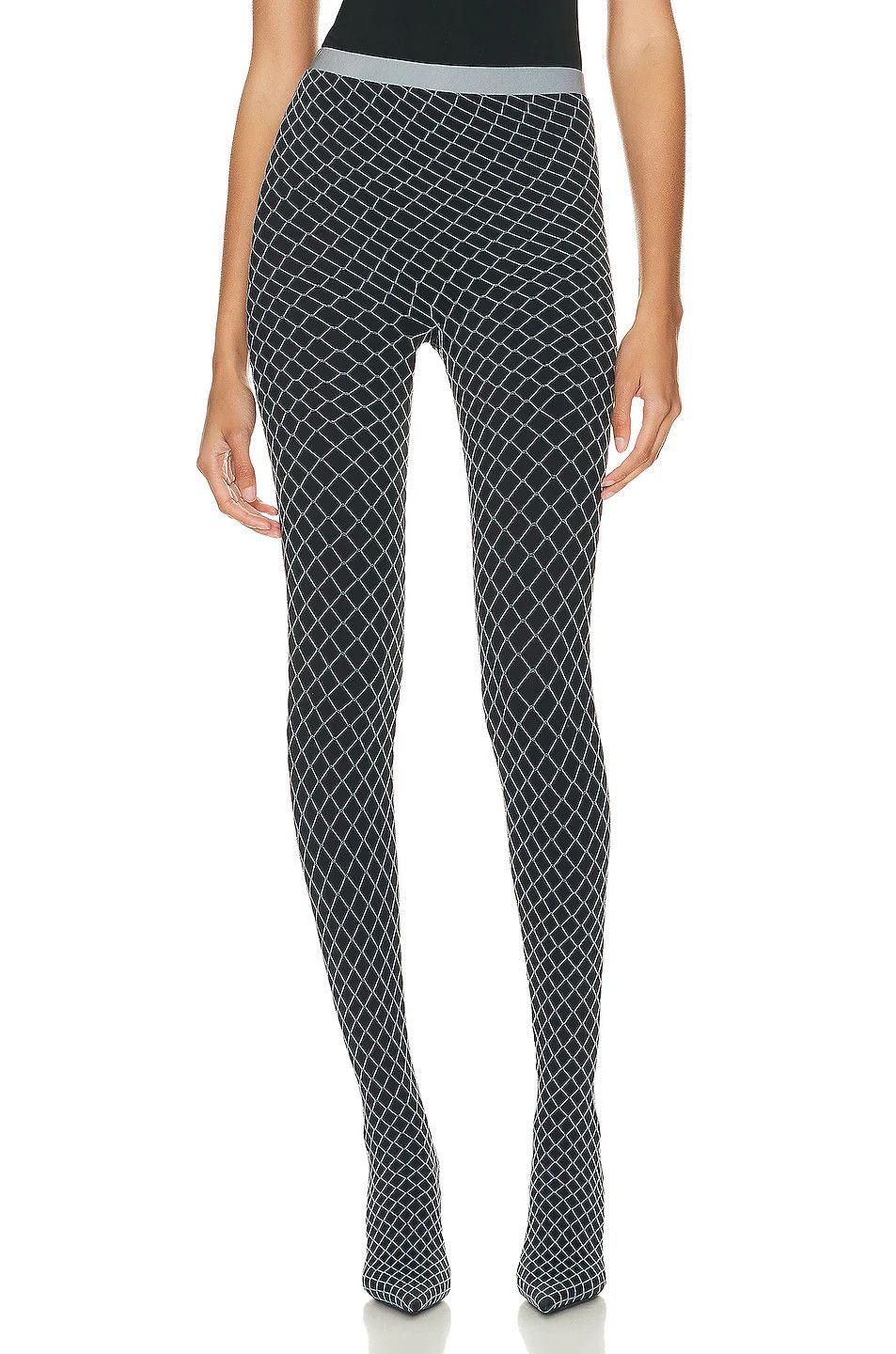 o1tr1nto1125 Knife Fishnet Pantaleggings in Black