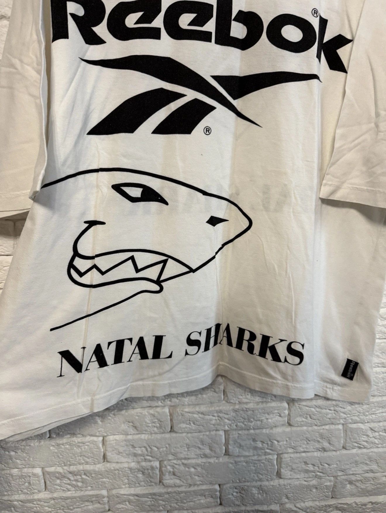 Reebok Vintage Reebok Natal Sharks Tshirt 90`s Sz M Size US M / EU 48-50 / 2 - 2 Thumbnail