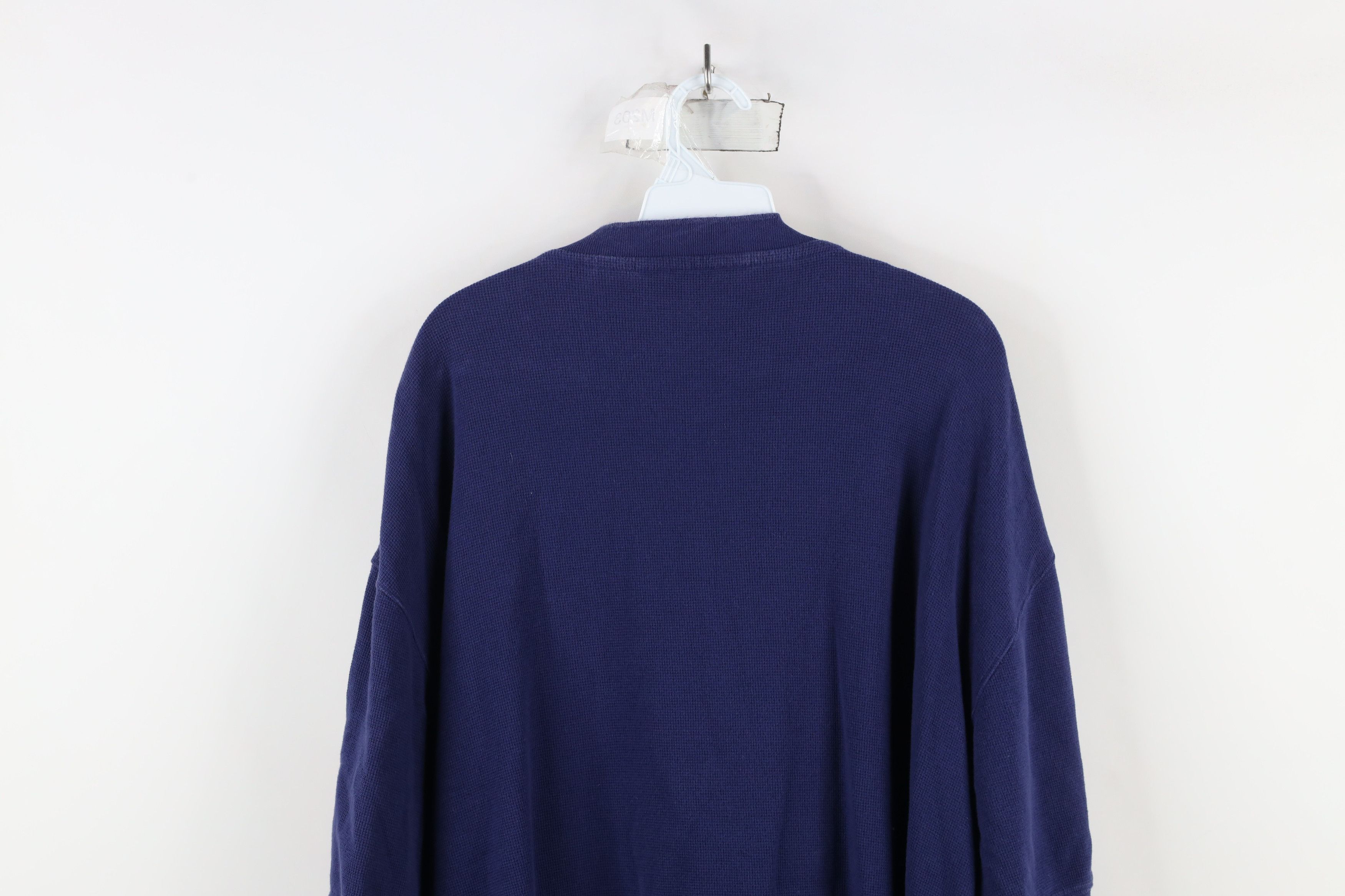 Eddie Bauer × Vintage Vintage 90s Eddie Bauer Thermal Waffle Knit Henley T-Shirt Size US XXL / EU 58 / 5 - 11 Thumbnail