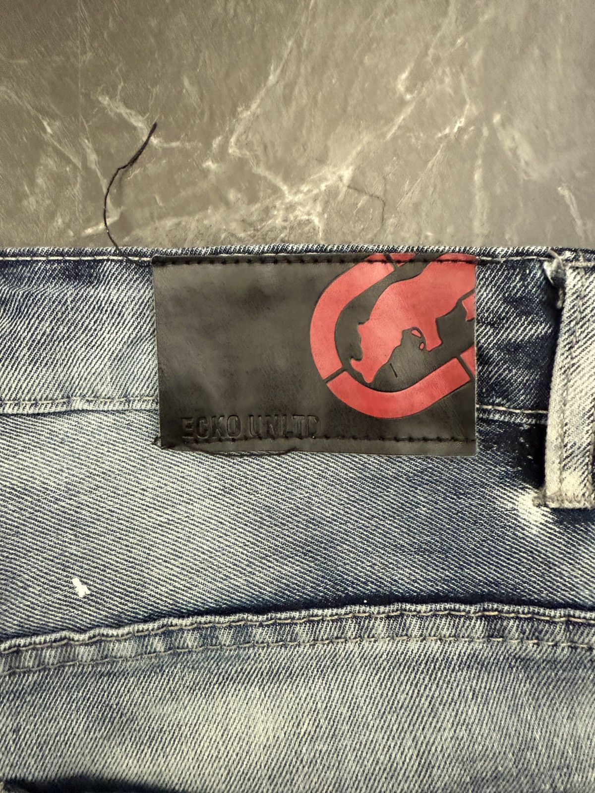 Ecko Unltd. × Vintage Ecko Unltd Shorts Mens size 40 denim Patches Baggy Y2K VTG Size US 40 / EU 56 - 4 Thumbnail