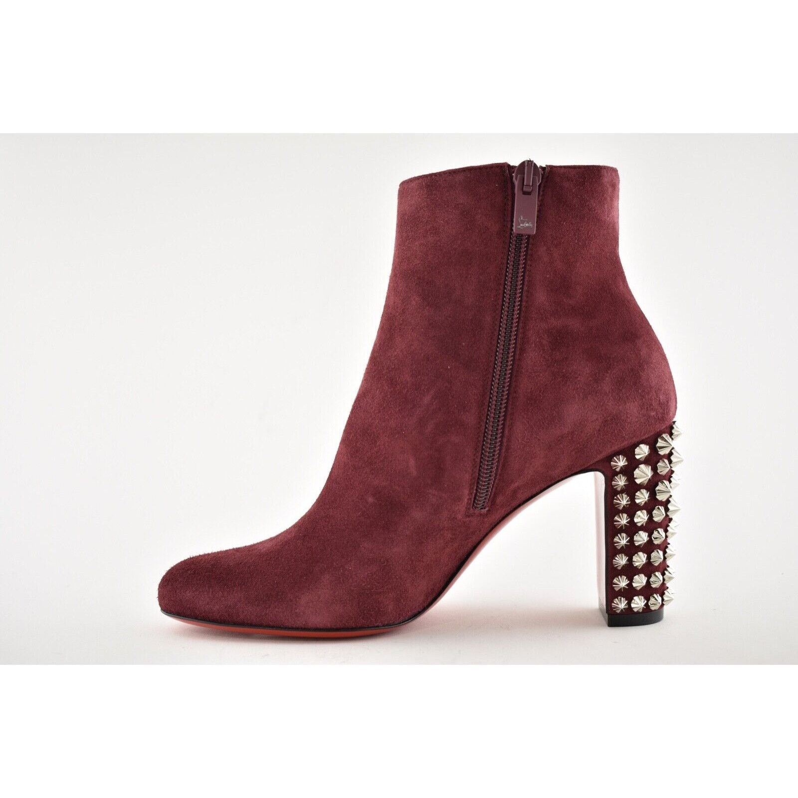 Christian Louboutin Christian Louboutin Suzi Folk 85 Prunus Red Suede Spike Size US 5.5 / IT 35.5 - 8 Thumbnail