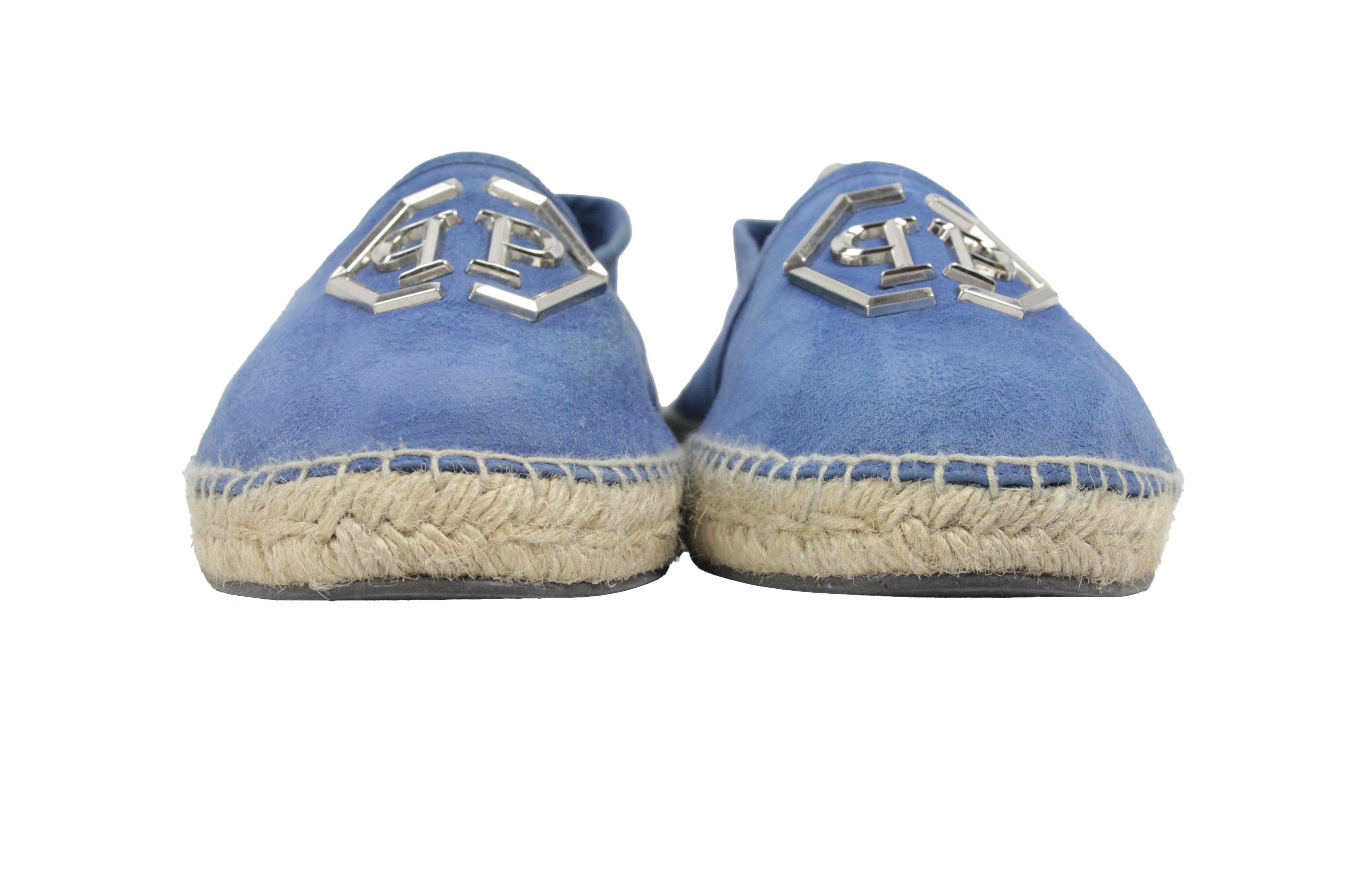 Philipp Plein Skull Logo Y2K Suede Espadrilles Size US 10 / EU 43 - 4 Thumbnail