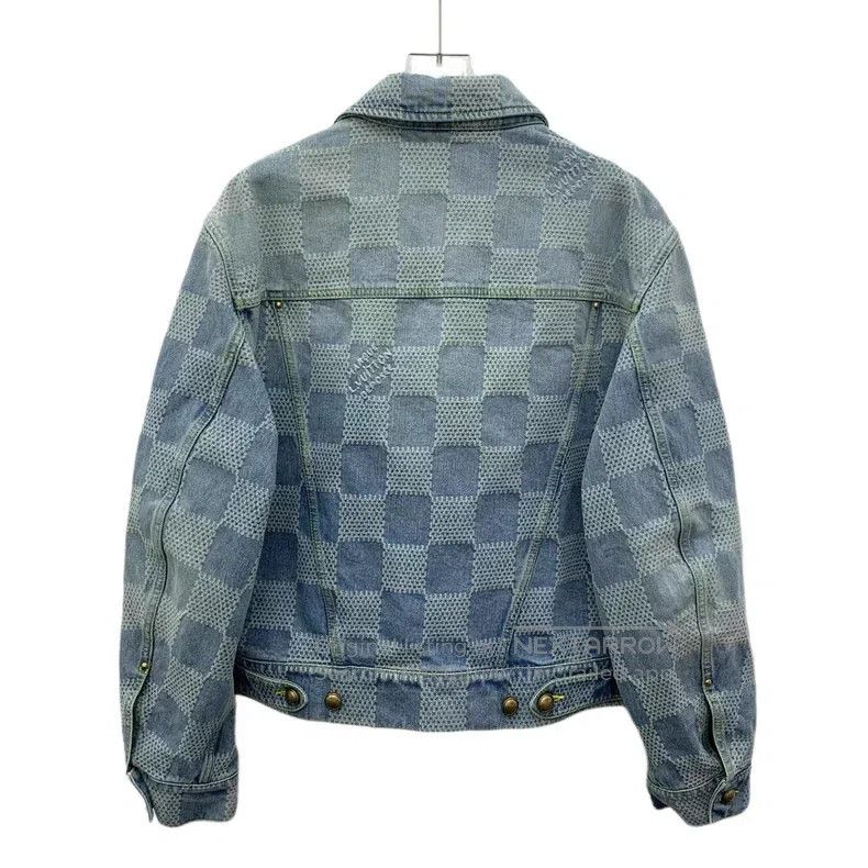 Louis Vuitton Louis Vuitton 25 Light Blue Checkerboard Cotton Lapel Sing Size US S / EU 44-46 / 1 - 2 Thumbnail