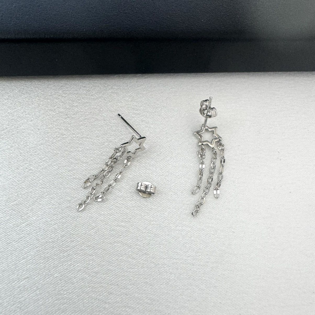 Other Six-pointed Star Tassel Chain Dangle Drop Earrings for Women Size ONE SIZE - 2 Thumbnail