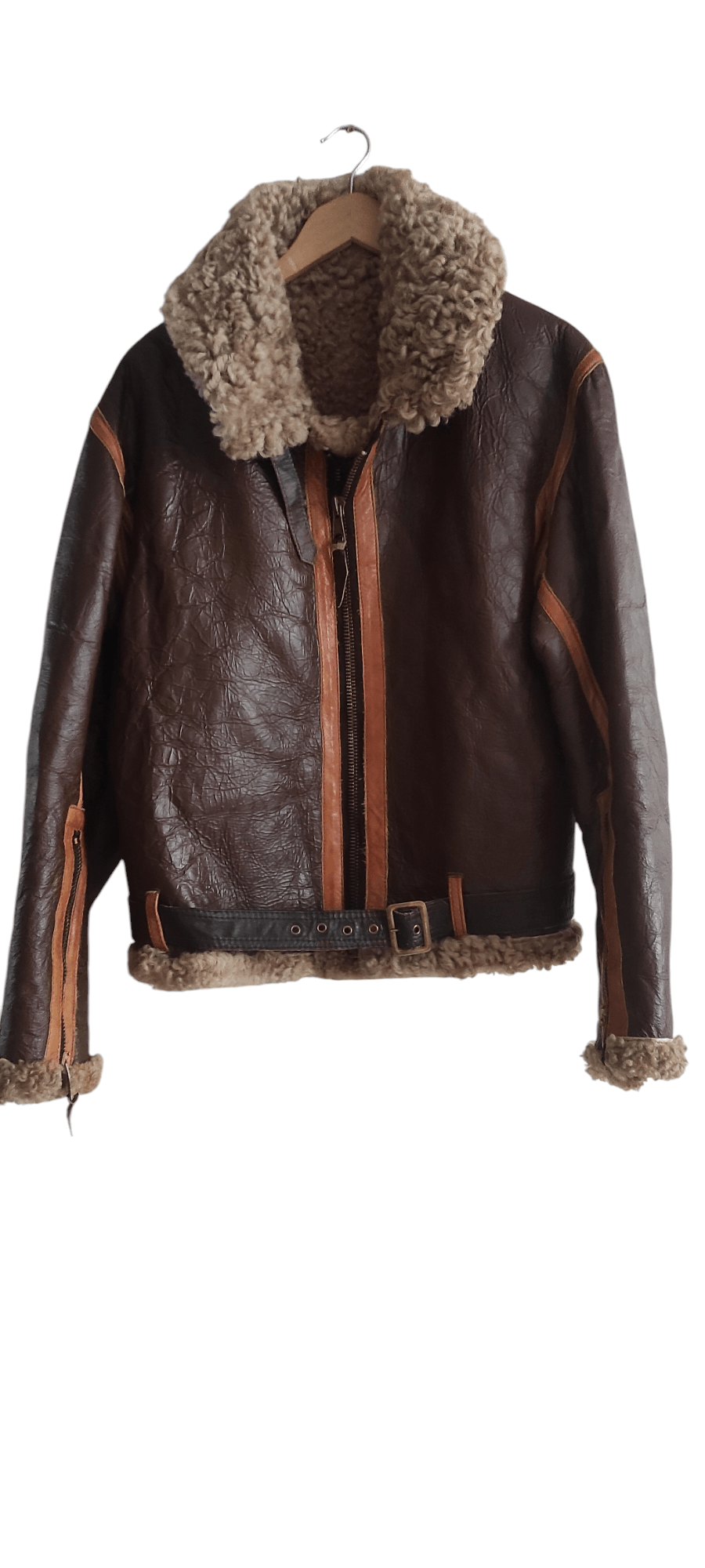 Other Bomber Flying Genuine Sheepskin Leather Fur Jacket Size US L / EU 52-54 / 3 - 1 Thumbnail