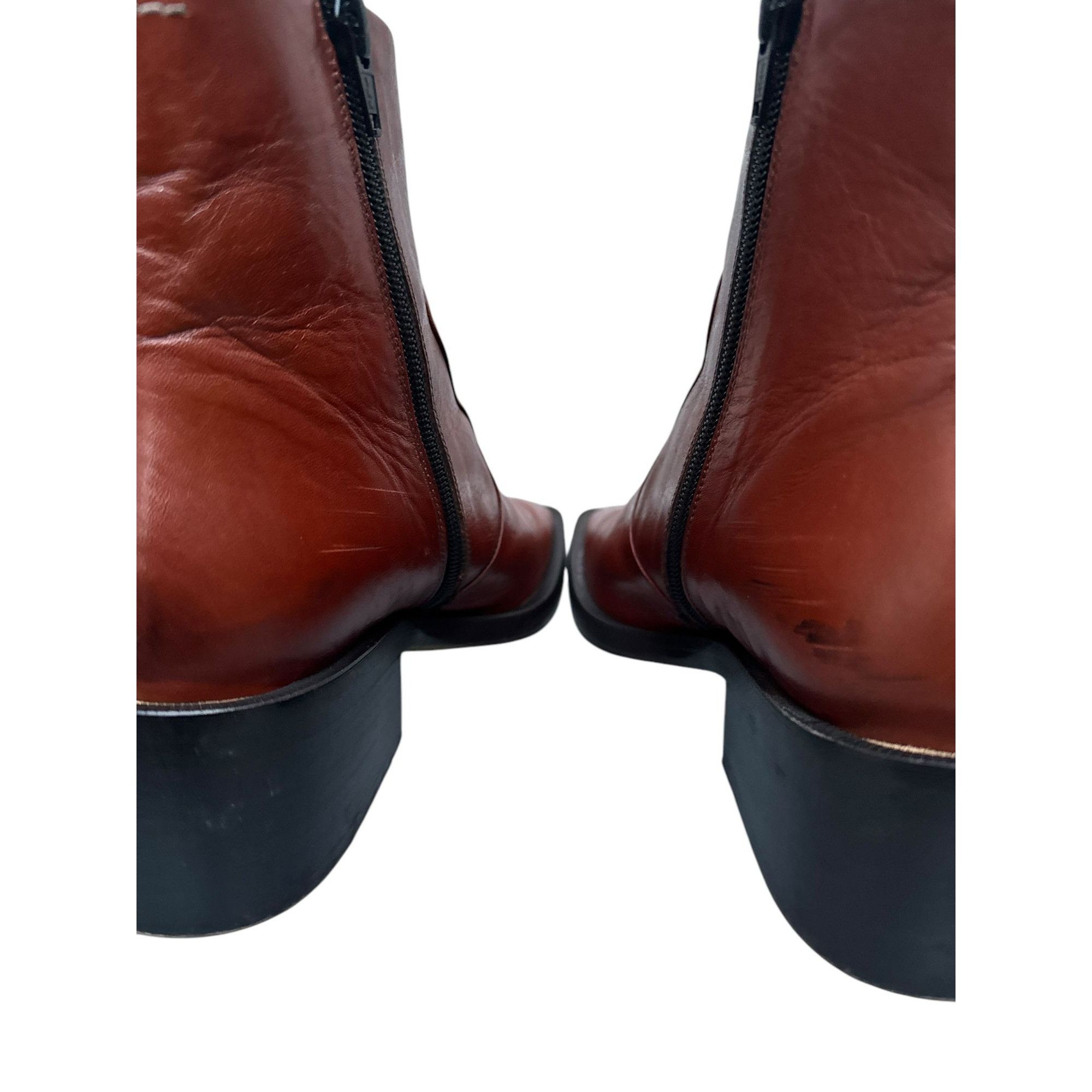 Maison Margiela Brown Ankle Square Boots Size US 7 / IT 37 - 6 Thumbnail