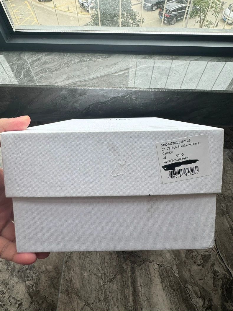 Celine Celine High Top Sneakers in White Green Size US 6 / EU 39 - 7 Thumbnail