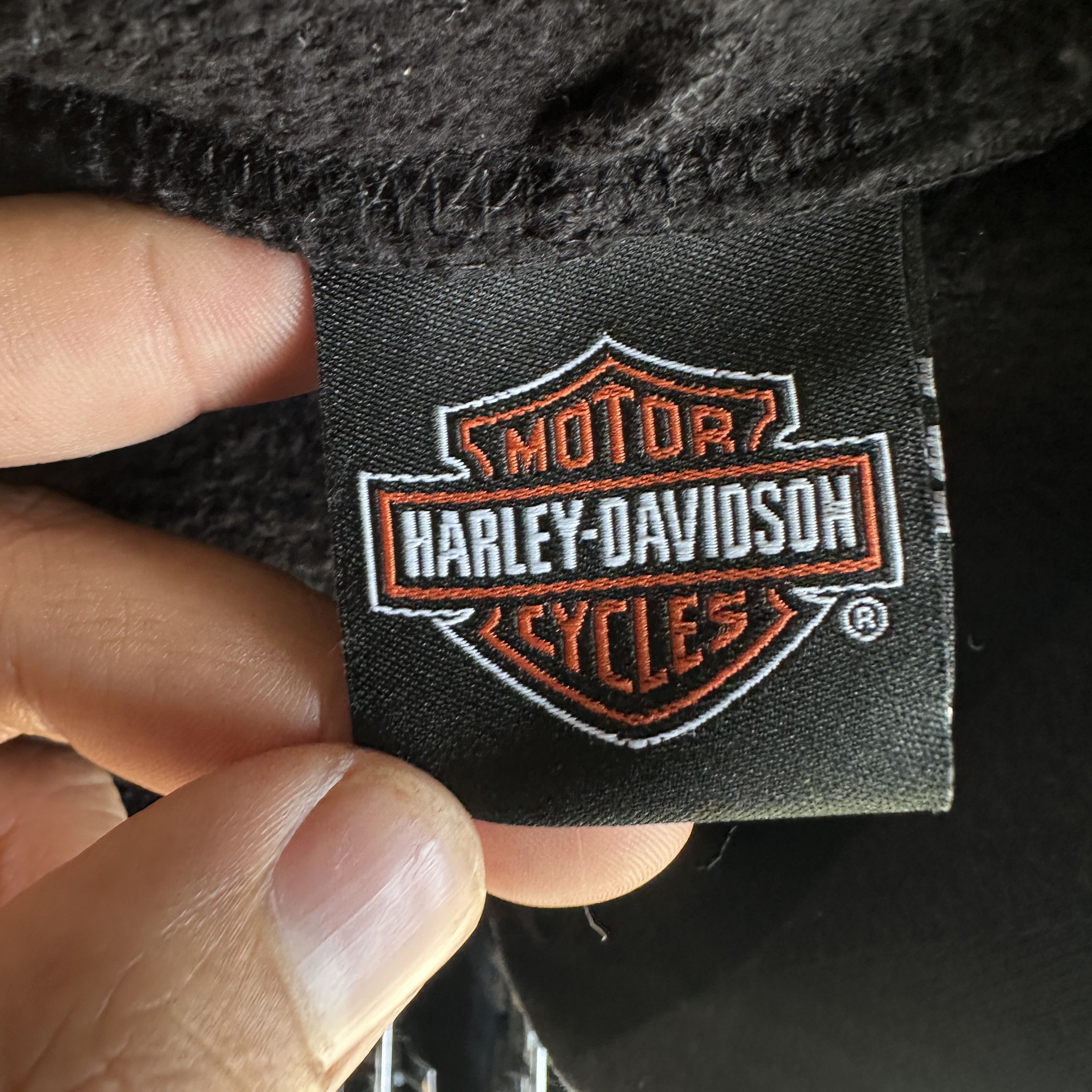 Harley Davidson Vtg Harley Davidson Zip Up Hoodie Mens Sleeve Hits Spell Out Size US L / EU 52-54 / 3 - 8 Thumbnail