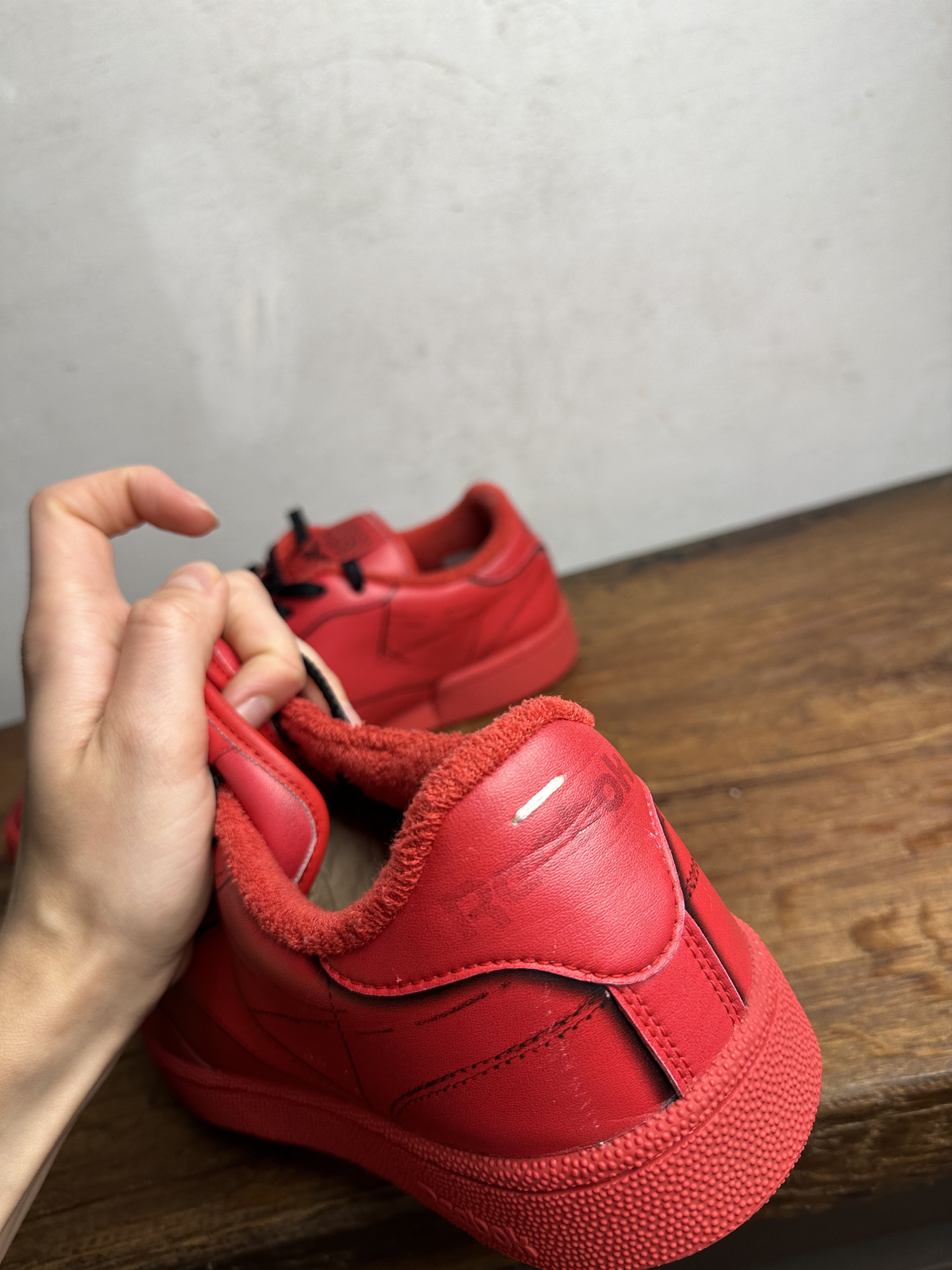Maison Margiela × Reebok Reebok Maison Margiela x Club C Vector Red Size US 10 / EU 43 - 7 Thumbnail