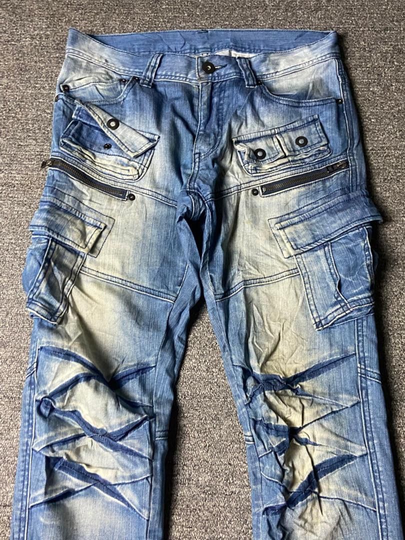 Japanese Brand Voguish Japanese Brand Cargo Denim Pants (155) Size US 32 / EU 48 - 9 Thumbnail