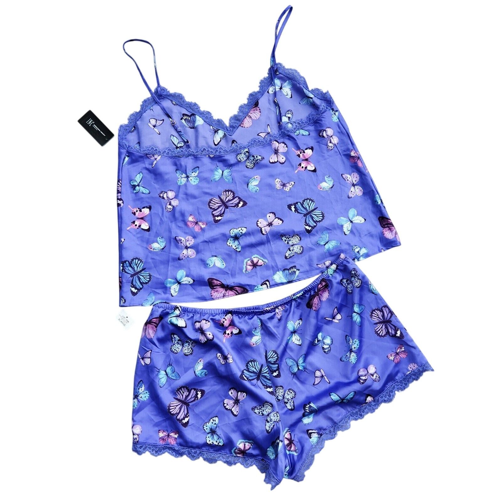 The Unbranded Brand I.N.C. Int Concepts Women Satin Cami & Shorts Pajama Set XL Size ONE SIZE - 3 Thumbnail