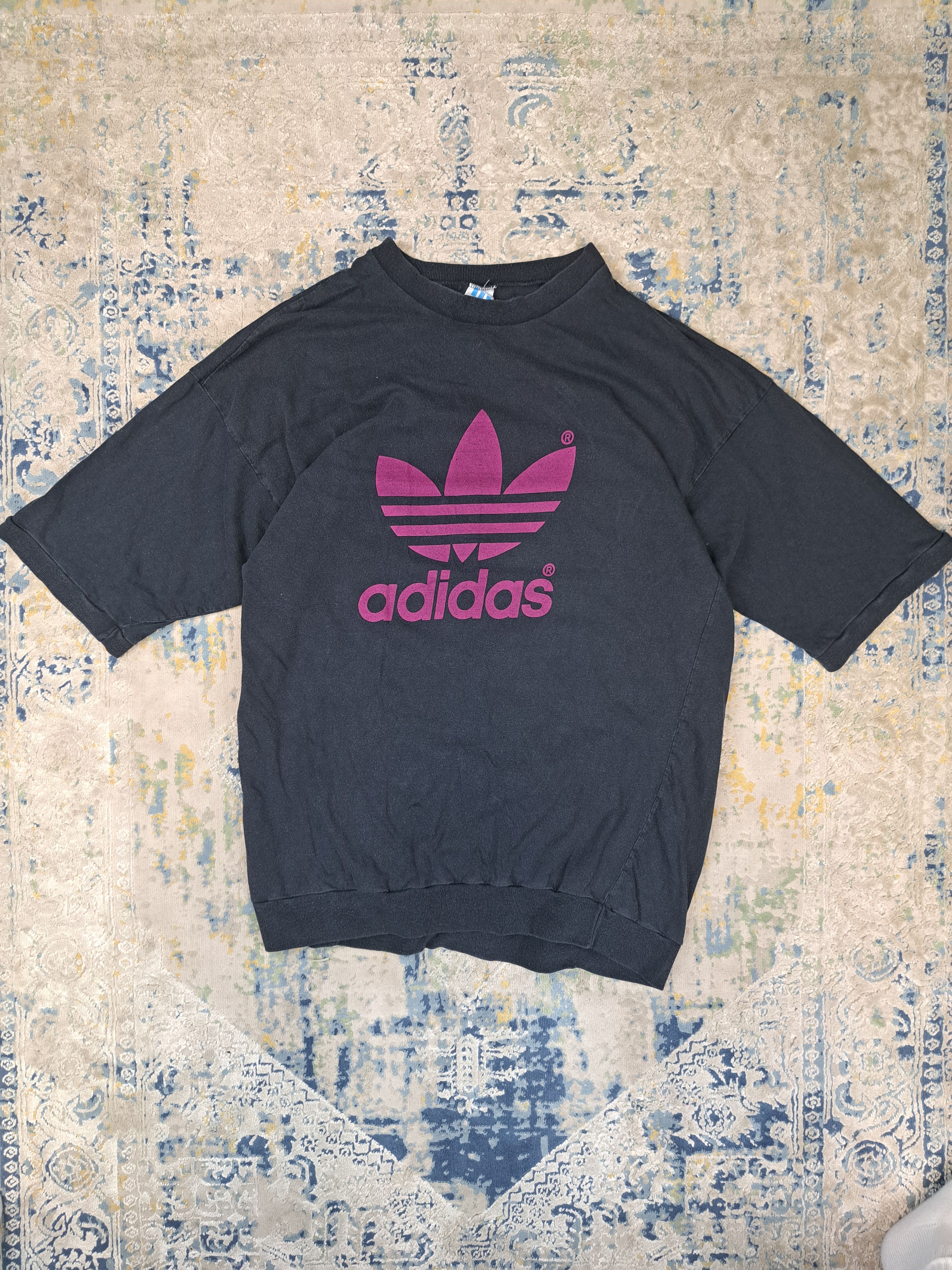 Adidas Vintage 90s Adidas Heavyweight Cotton Shirt Big Logo Size US XL / EU 56 / 4 - 1 Thumbnail