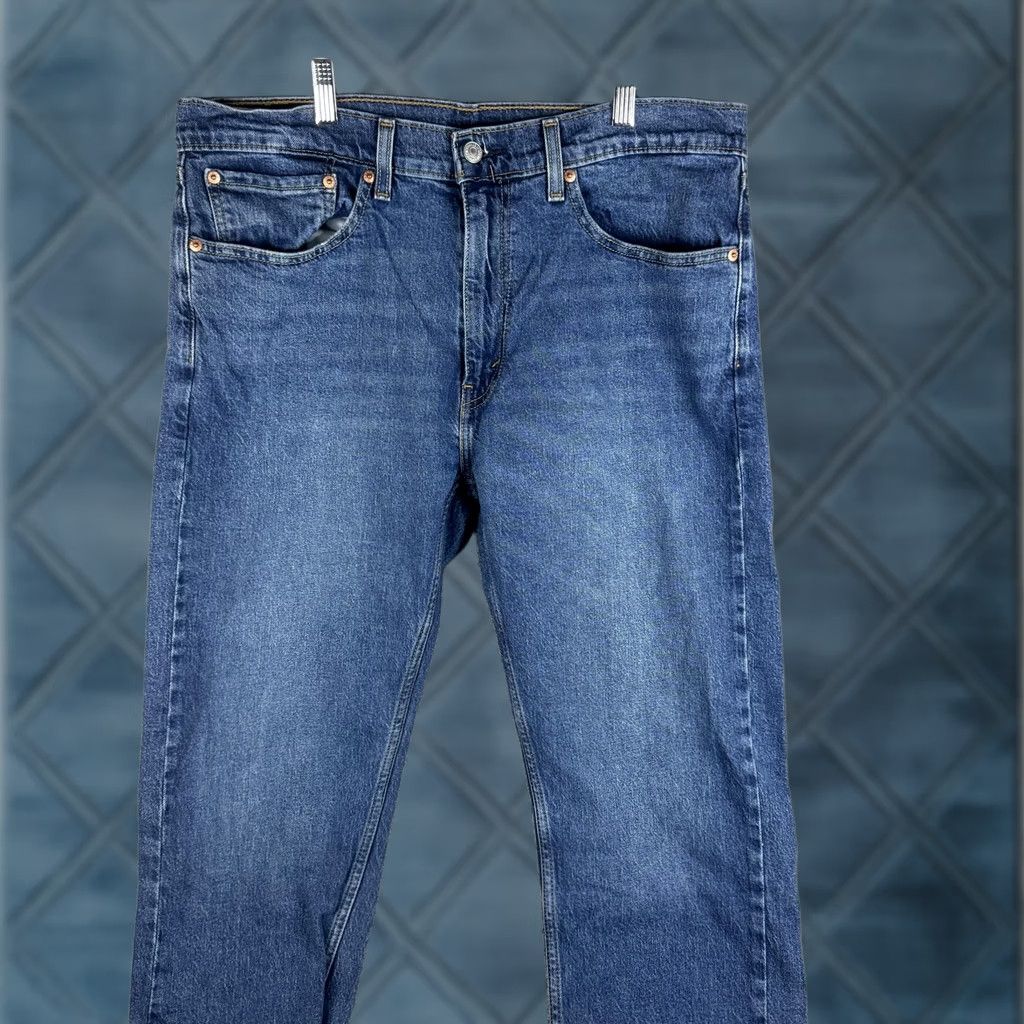 Levi's Levi's 505 Jeans Mens 36x30 Blue Denim Straight Regular Fit WaterLess Size US 36 / EU 52 - 1 Thumbnail