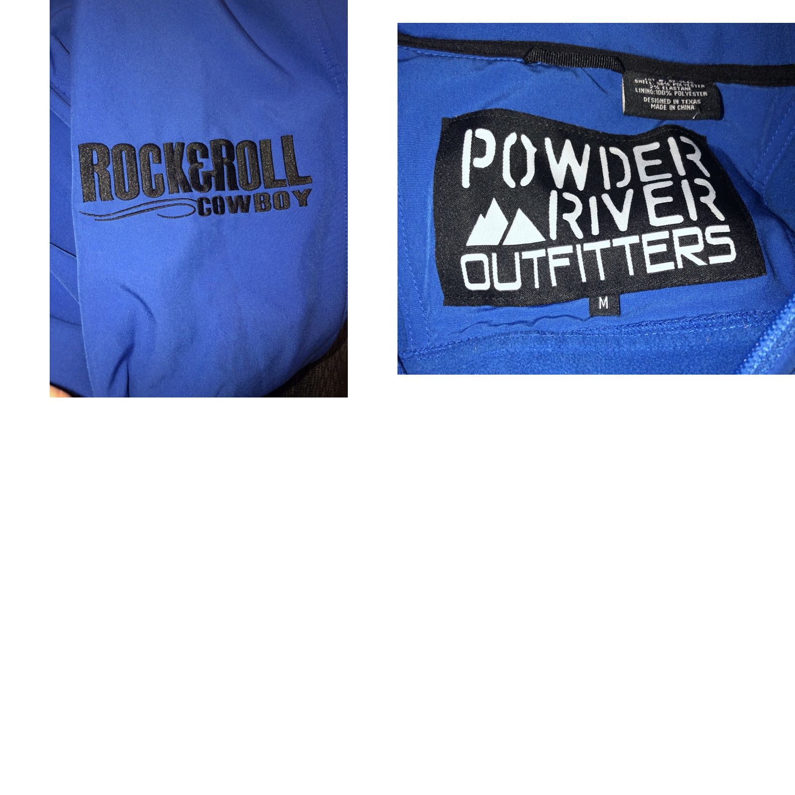 Vintage VINTAGE Powder River Outfitters Cowboy Jacket Mens M Blue Panhandle Rockeroll Theme 90s? (if 90s applicable) Mens Size US M / EU 48-50 / 2 - 8 Thumbnail