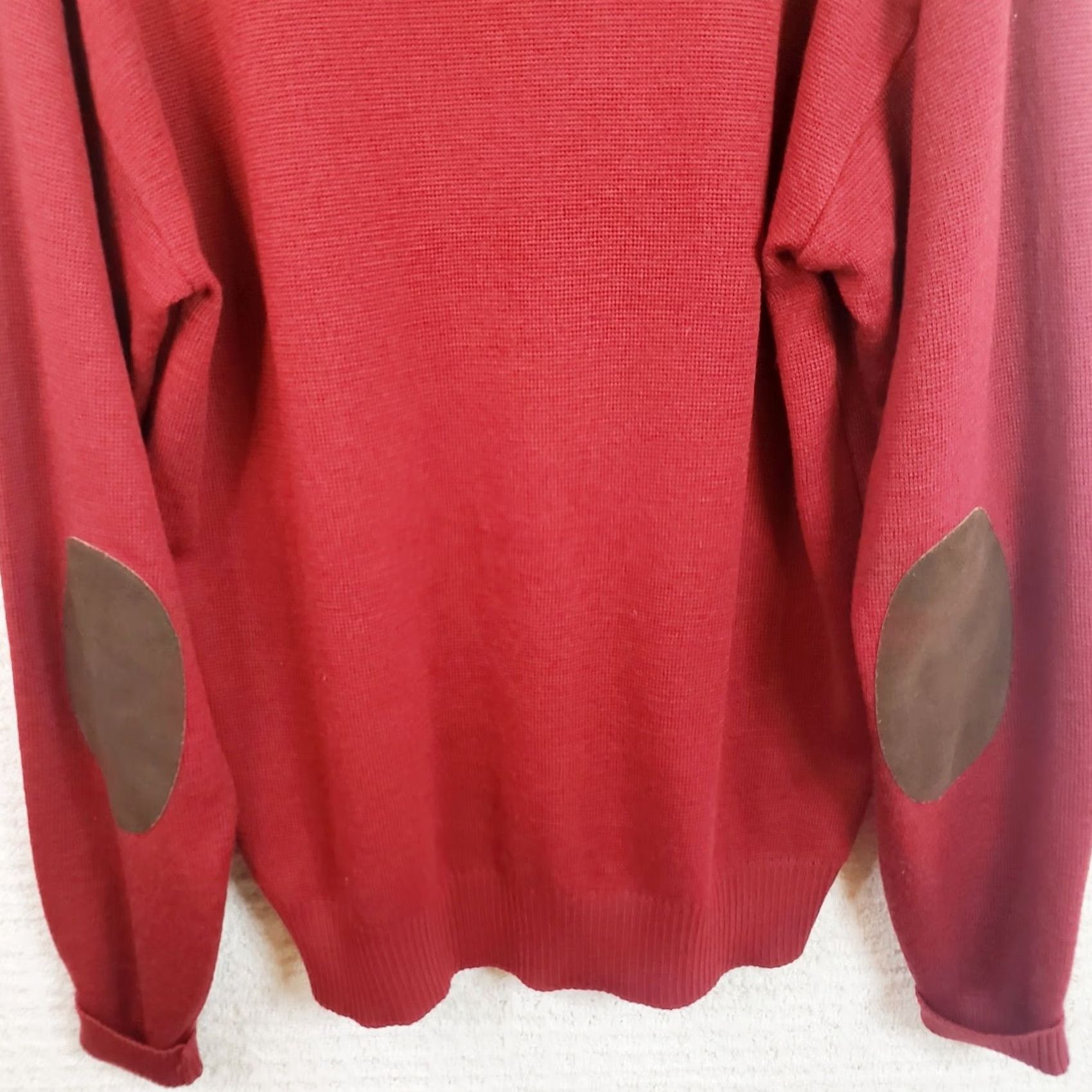Jim Thompson Norm Thompson Merino Wool Sweater Men S Red Collared Elbow Pads Pullover Knit Solid Long Sleeve Buttoned Casual Workwear Vintage: No Size US S / EU 44-46 / 1 - 5 Thumbnail