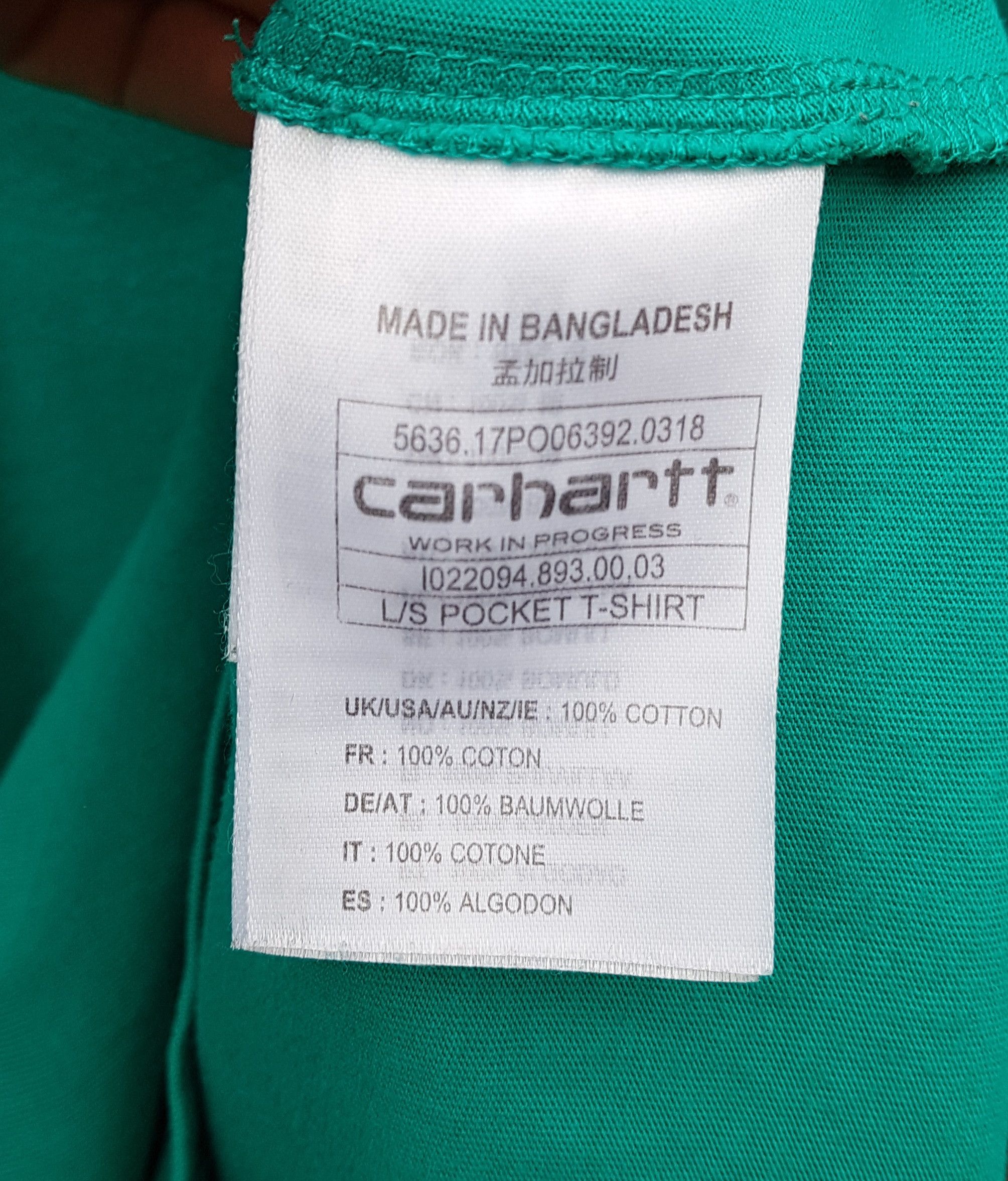 Carhartt Carhartt WiP Pocket Long Sleeve T Shirt Tee Size US M / EU 48-50 / 2 - 7 Thumbnail