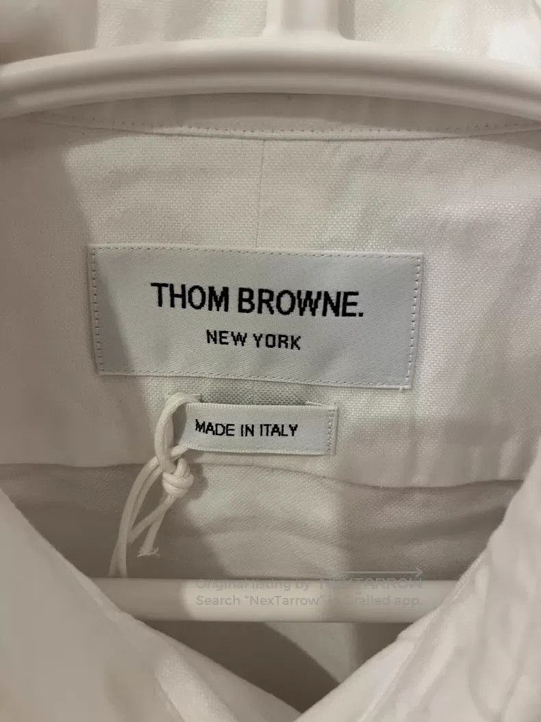 Thom Browne Thom Browne Oxford Long-Sleeve Point Collar White Shirt Size US S / EU 44-46 / 1 - 3 Thumbnail