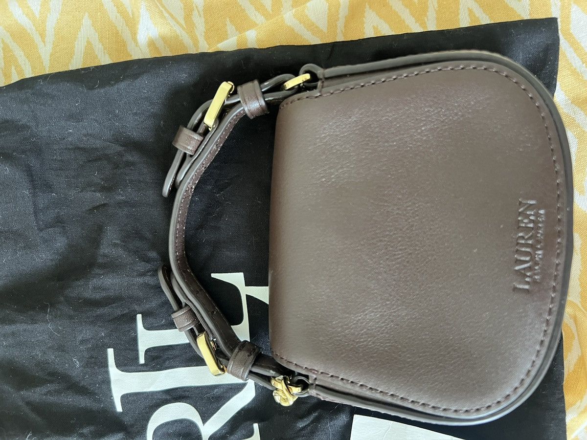 Lauren Ralph Lauren TANNER MINI CROSSBODY SMALL - chestnut brown Size ONE SIZE - 4 Thumbnail