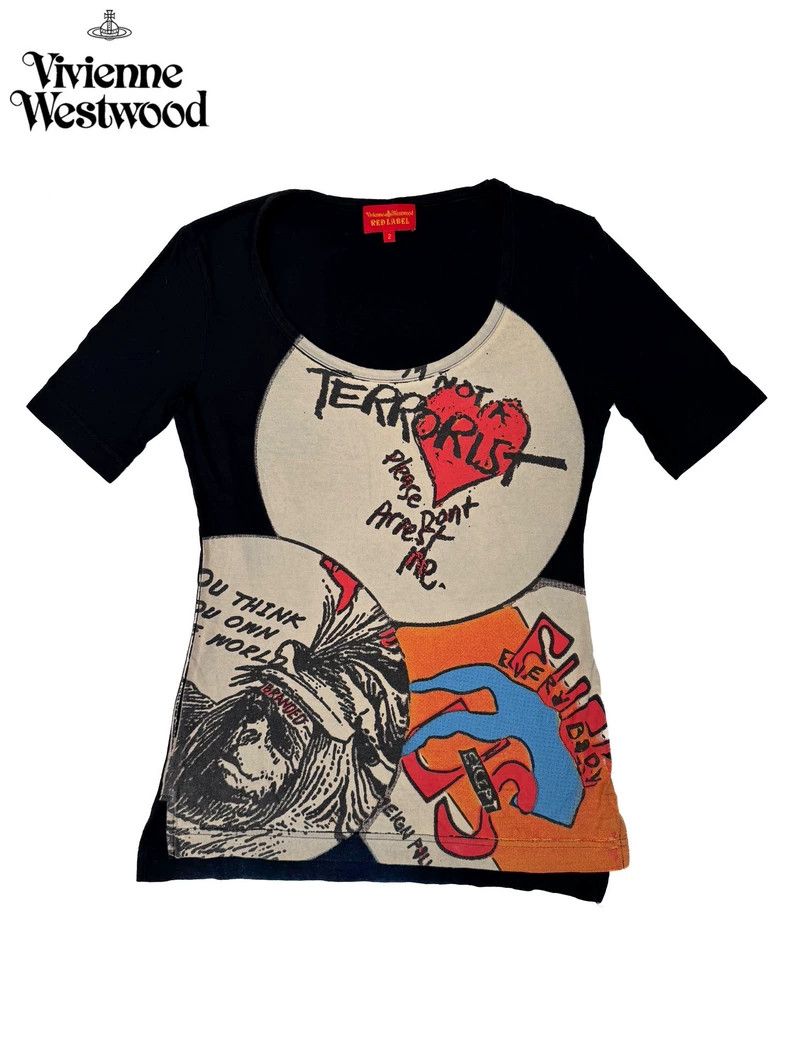 Vivienne Westwood Vivienne Westwood Printed beige short-sleeved T-shirt Size M / US 6-8 / IT 42-44 - 1 Thumbnail