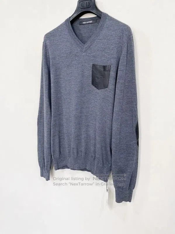 Neil Barrett Neil Barrett Blue Wool Men's Long Sleeve Sweater . Size US XS / EU 42 / 0 - 3 Thumbnail