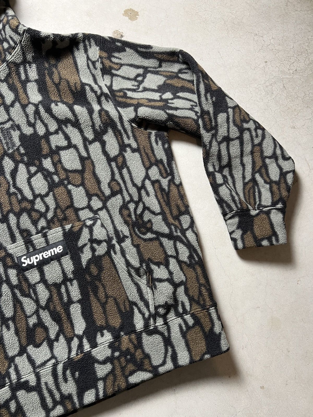 Supreme Supreme Polartec Hooded Sweatshirt Olive Treebark Camo Size US M / EU 48-50 / 2 - 3 Thumbnail