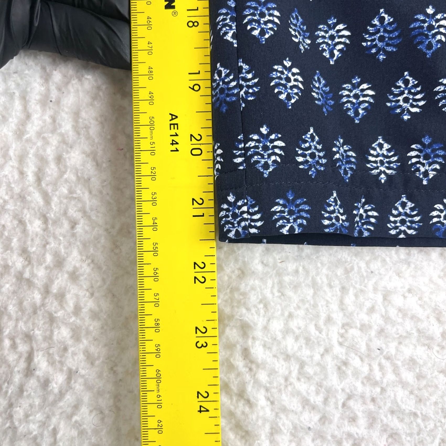 Vintage Chico's Zynergy Blue Leaf Print Cropped Pants Womens Medium Straight Leg Inseam 21.5in Front Flat Front Casual N/A Size 32" / US 10 / IT 46 - 6 Thumbnail
