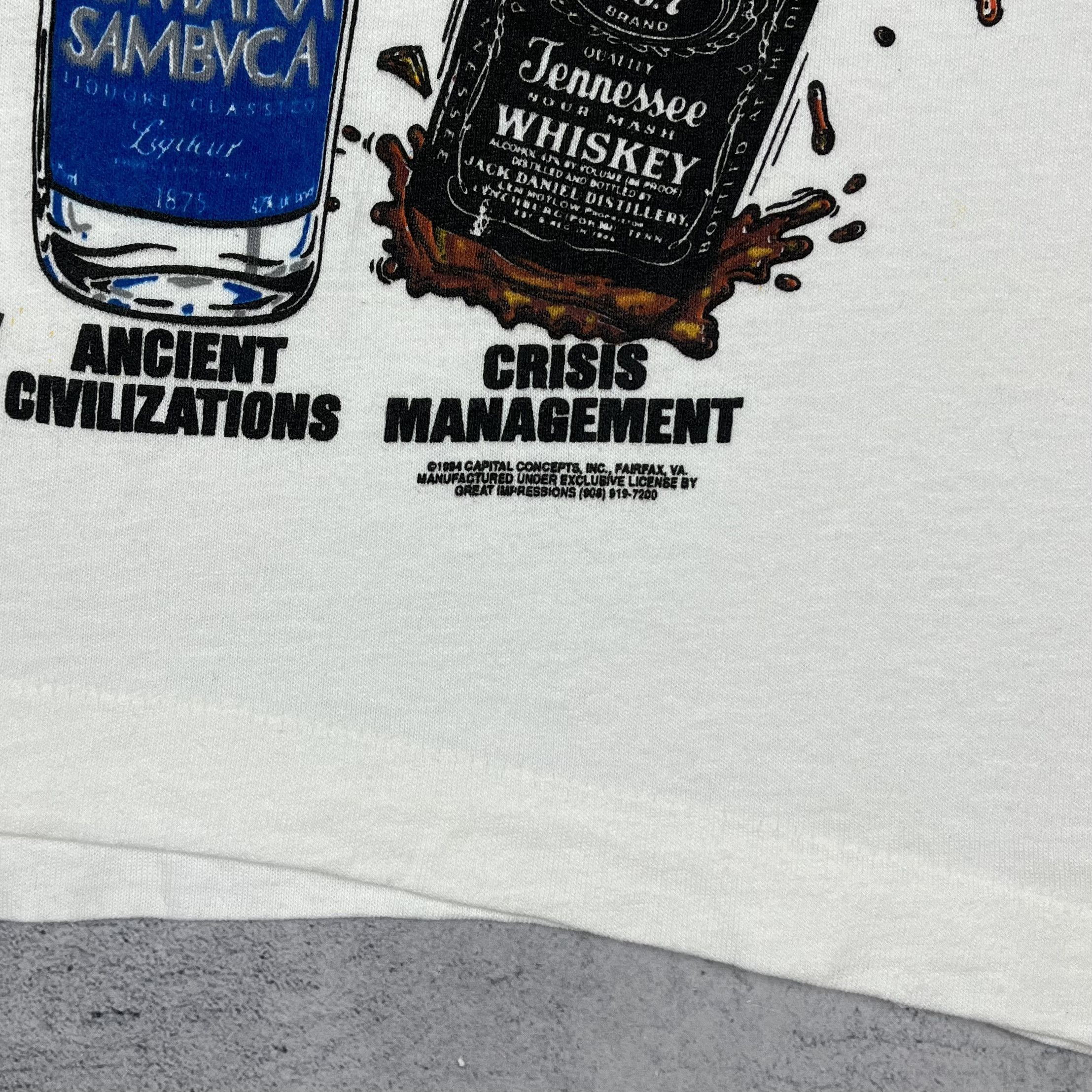Vintage Vintage “What I Really Learned” Alcohol Funny T Shirt 1994 Size US M / EU 48-50 / 2 - 10 Thumbnail