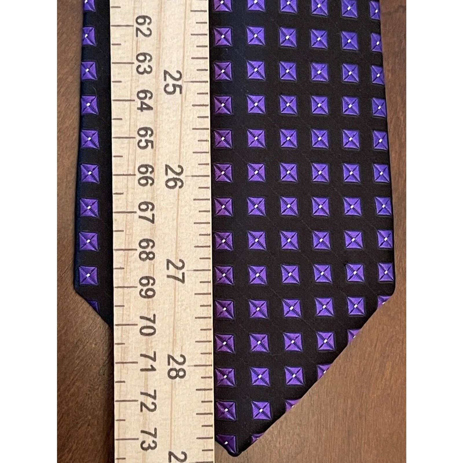 Sean John Sean John Black Purple 100% Silk Mens Neck Tie Made In China Size ONE SIZE - 5 Thumbnail