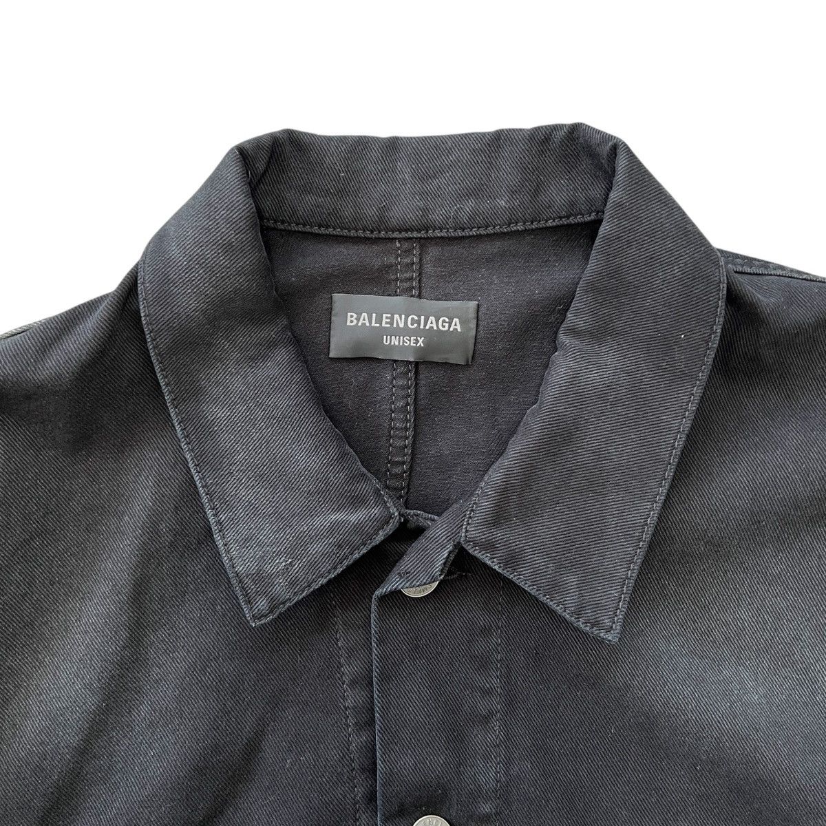 Balenciaga BALENCIAGA 23 Winter LOOK16 Deconstructed Black Denim Jacket Size US M / EU 48-50 / 2 - 6 Thumbnail