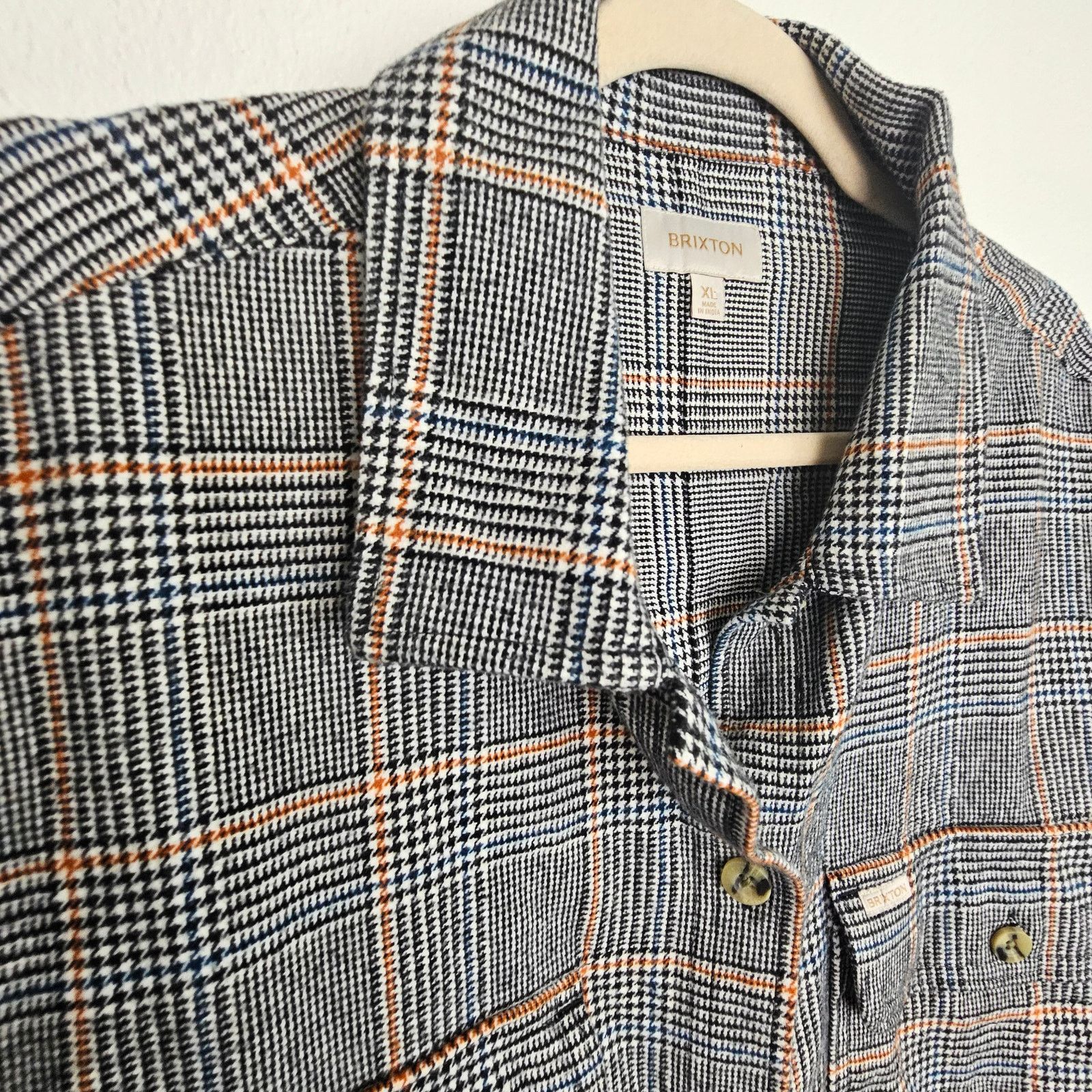 Brixton Brixton Womens Bowery Cropped Flannel Shacket Houndstooth XL Size XL / US 12-14 / IT 48-50 - 7 Thumbnail