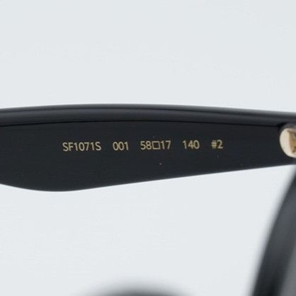 Salvatore Ferragamo Salvatore Ferragamo SF1071S 001 Sunglasses Black Round Frame Size ONE SIZE - 8 Thumbnail