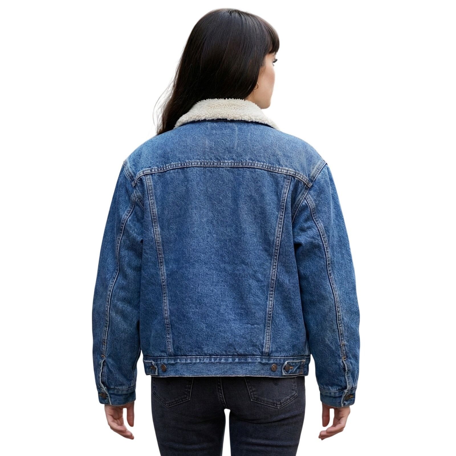 Gap Vintage Unisex GAP Sherpa Lined Denim Trucker Jacket Coat L Size US L / EU 52-54 / 3 - 4 Thumbnail