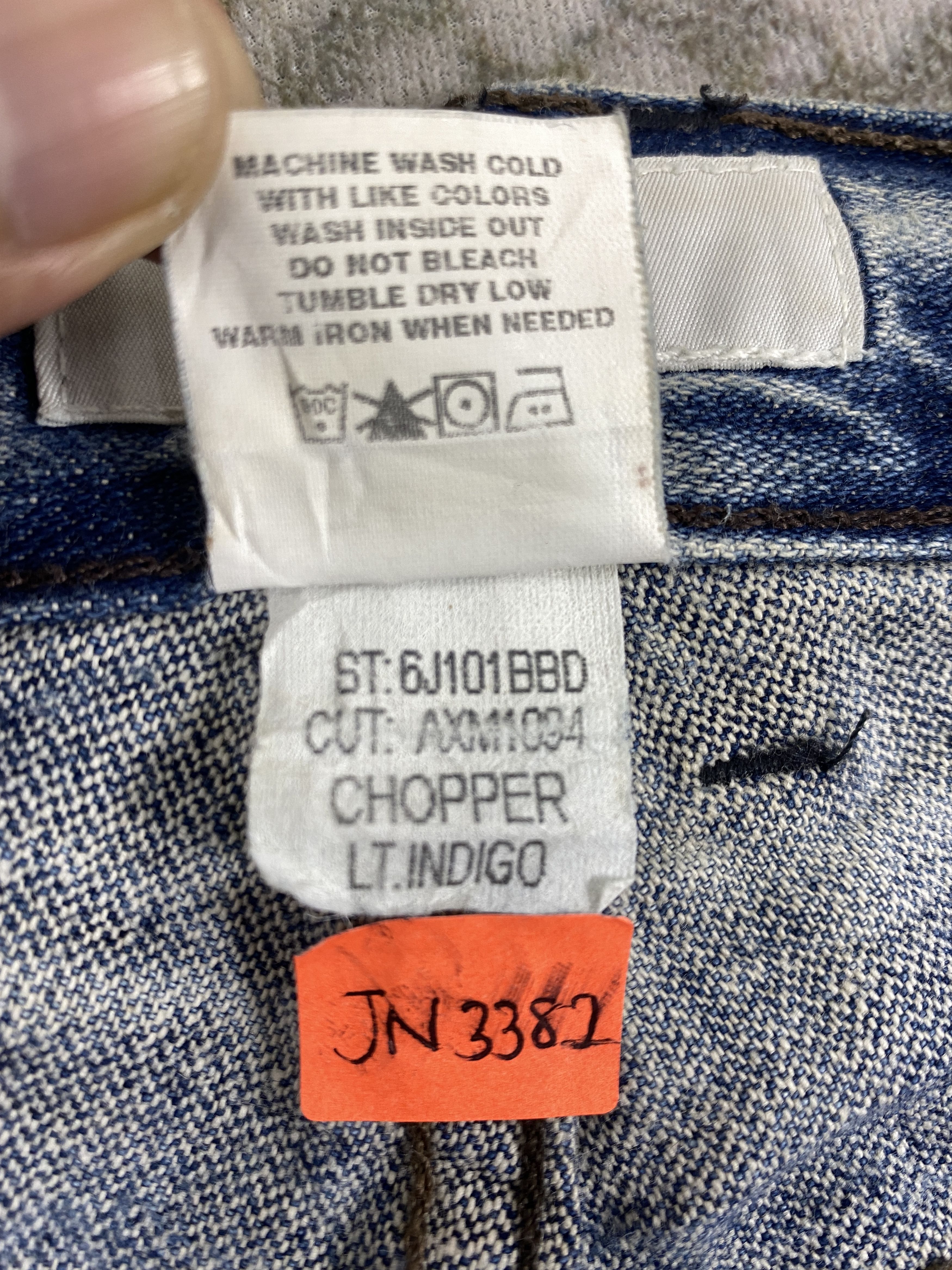 If Six Was Nine Distressed Blue Armani Jeans 34x31.5 Denim JN3382 Size US 34 / EU 50 - 9 Thumbnail