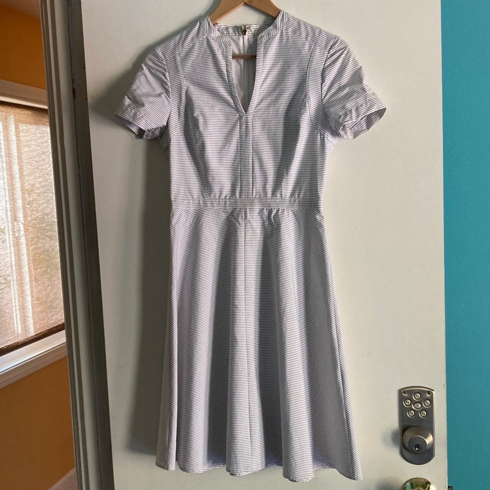 Tory Burch Tory Burch Womens Size 2 Striped White Fit Flare Dress Size XS / US 0-2 / IT 36-38 - 6 Thumbnail