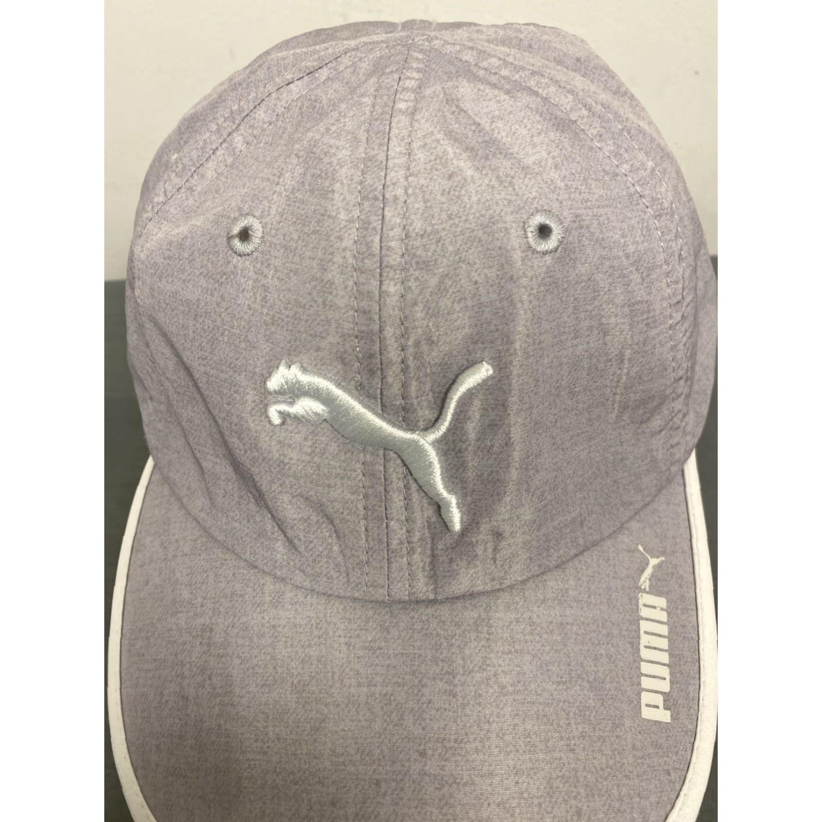 Puma Puma Hat Cap Strapback Gray White Adjustable Embroidered Workout Adult /689 Size ONE SIZE - 2 Thumbnail