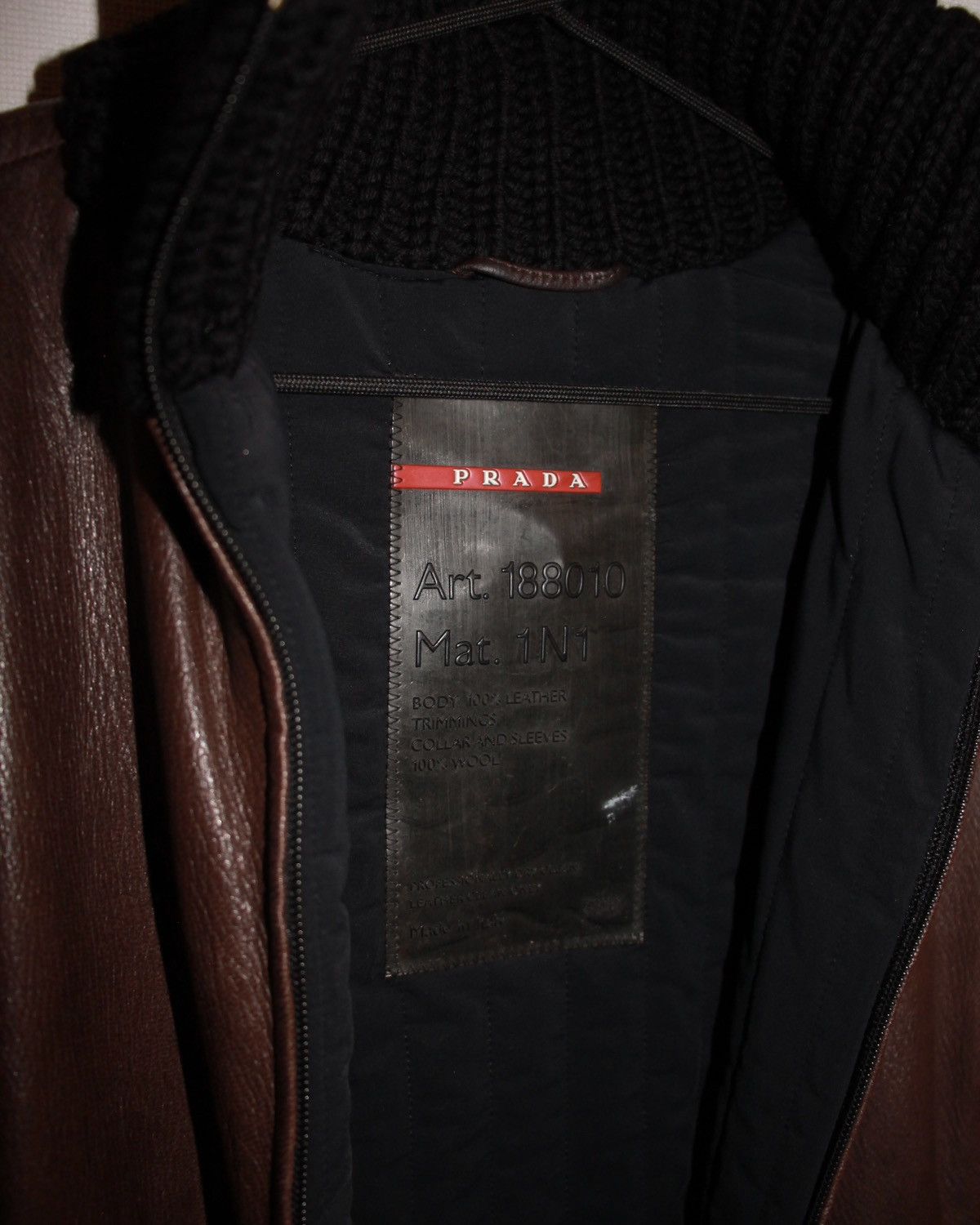 00's PRADA sport brown leather jacket Art.188010