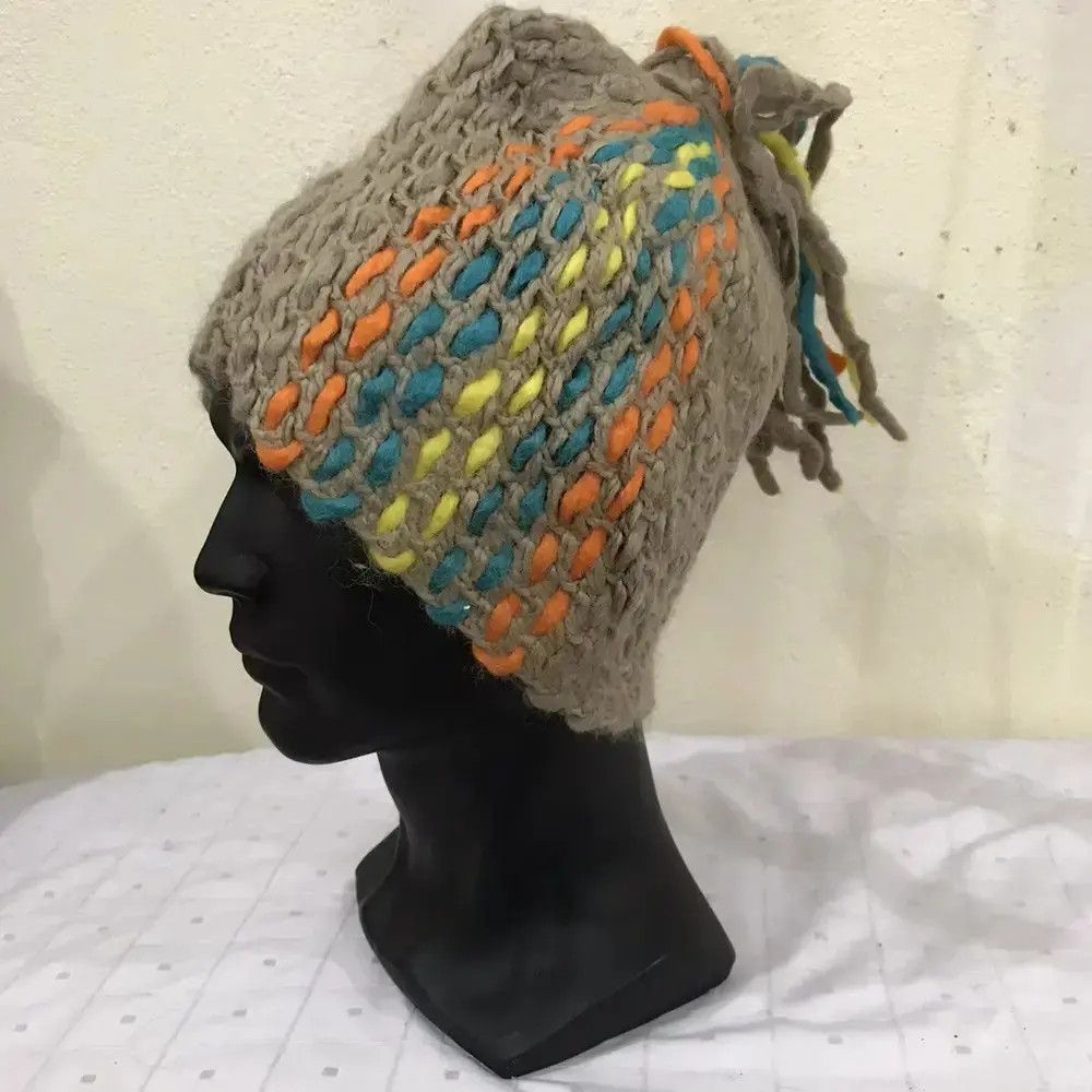 Japanese Brand Rare Design Knit Beanie Hat Size ONE SIZE - 2 Thumbnail