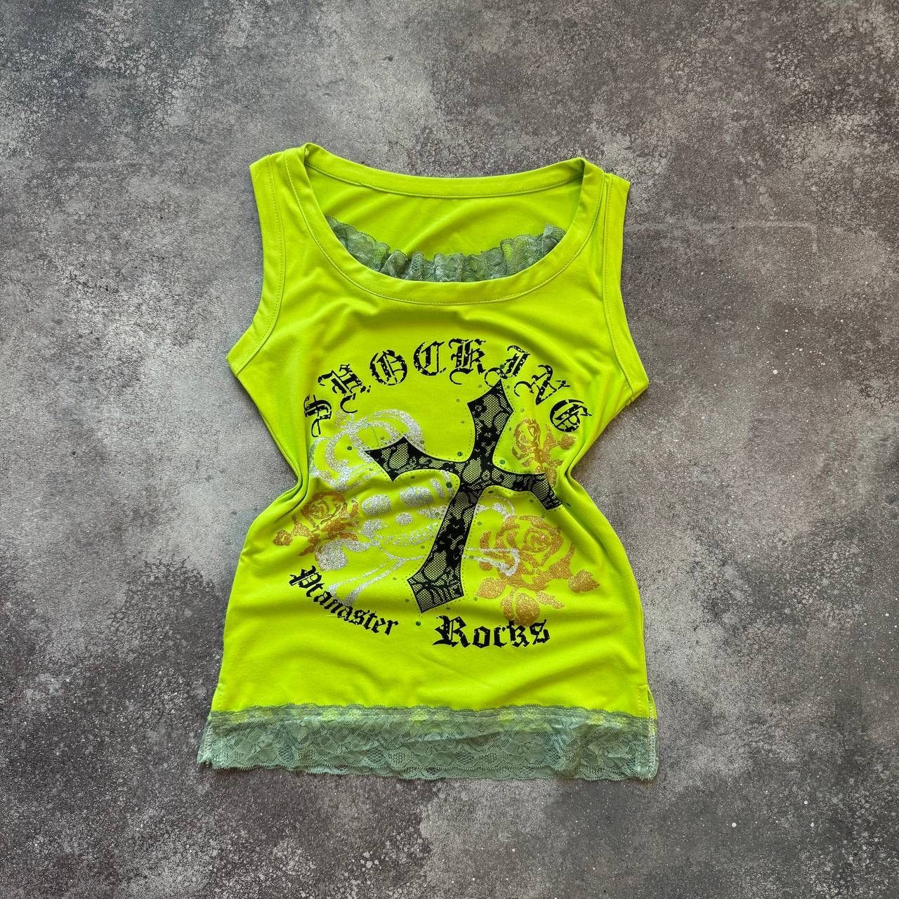 20471120 Amazing Y2K Sexy Gothic Tank Top Size M / US 6-8 / IT 42-44 - 2 Thumbnail