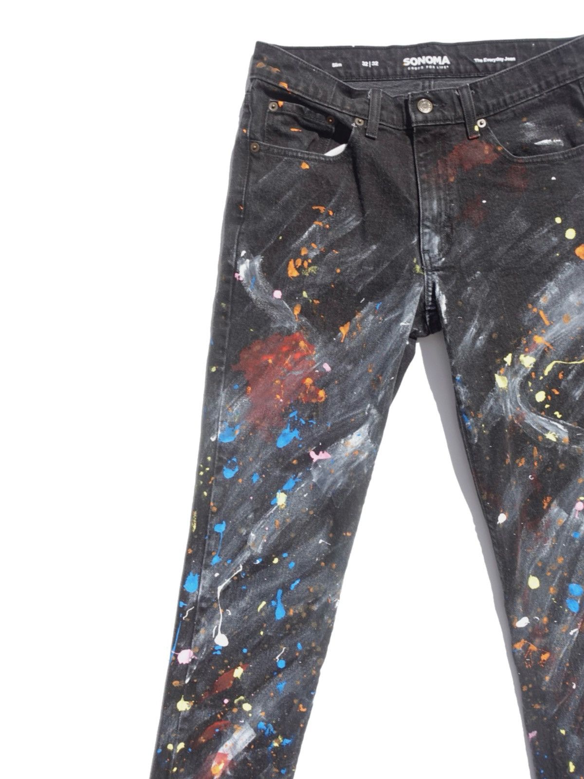 Japanese Brand Cosmic paint splatter jeans Size US 32 / EU 48 - 4 Thumbnail