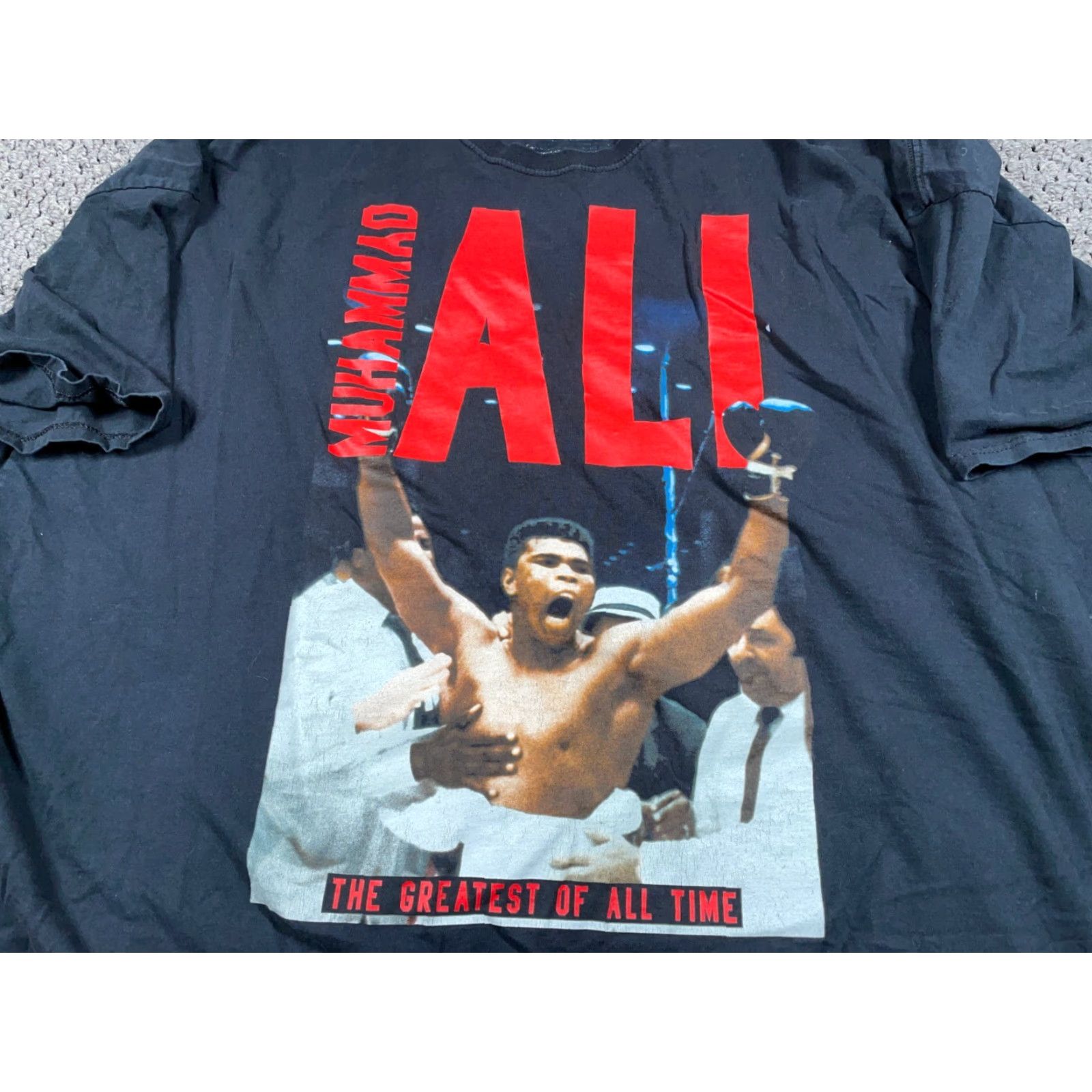 Vintage VINTAGE Muhammed Ali Big Print T-Shirt Adult 5X Black Boxing Retro Streetwear Official Size US XXL / EU 58 / 5 - 7 Thumbnail