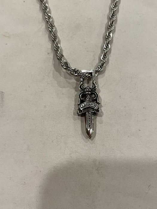 Chrome Hearts Chrome Hearts Dagger Pendant Rope Chain Necklace Silver ...